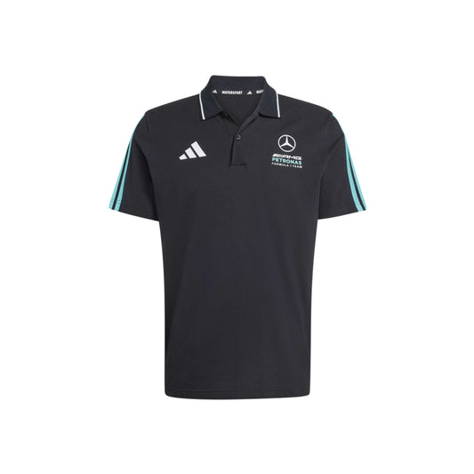 adidas Mercedes AMG Petronas Formula One Team DNA Polo Shirt SS26 Black motorsport polo breathable performance fabric