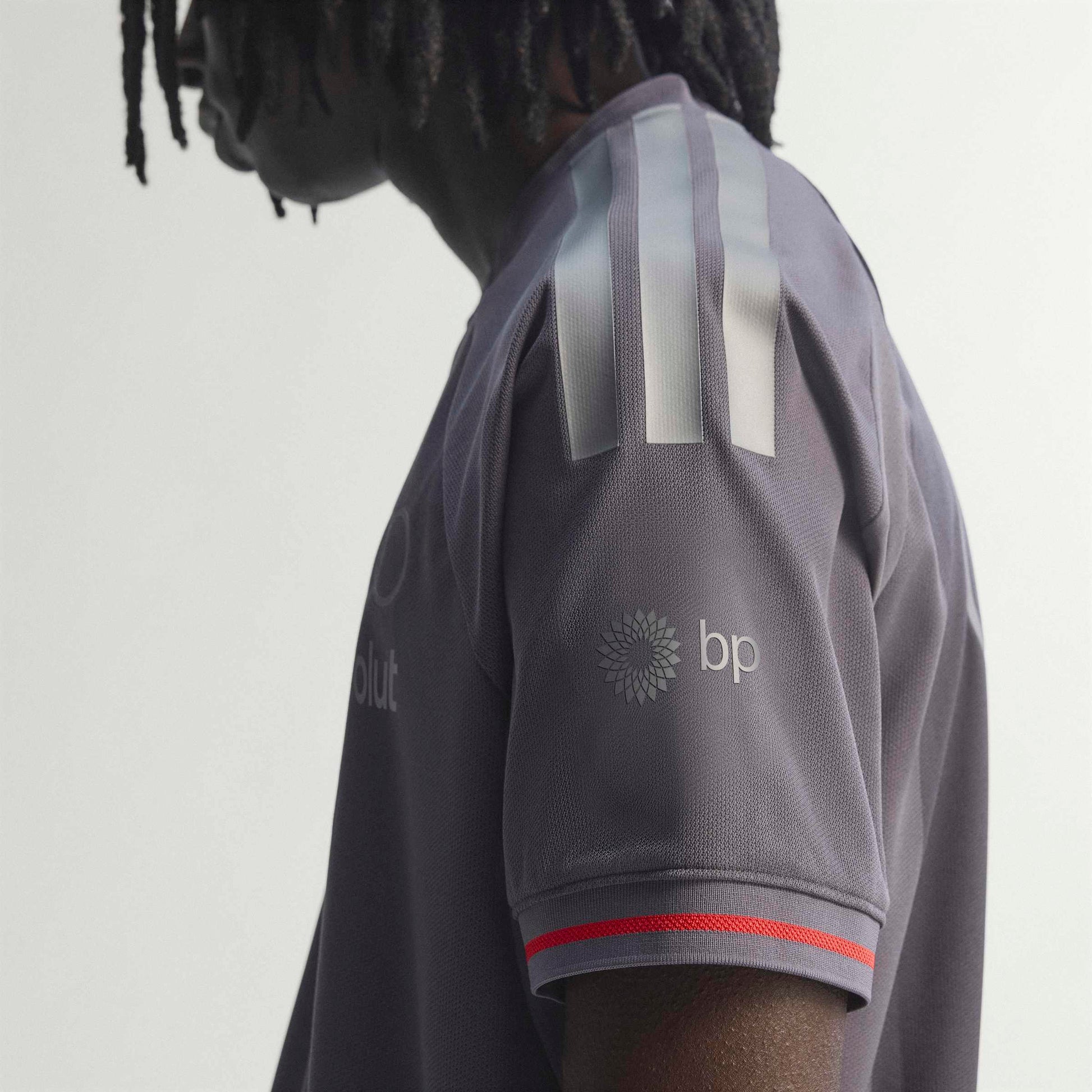 adidas Audi Revolut Formula One Team Driver Jersey Authentic Grey Strata motorsport performance shirt with moisture-wicking fabric