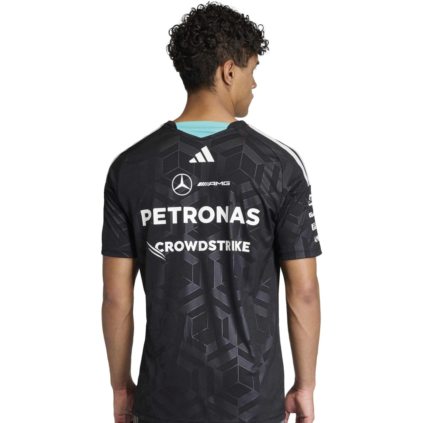 adidas Mercedes-AMG Petronas Formula One Team Driver Jersey SS26 Black with team and sponsor logos