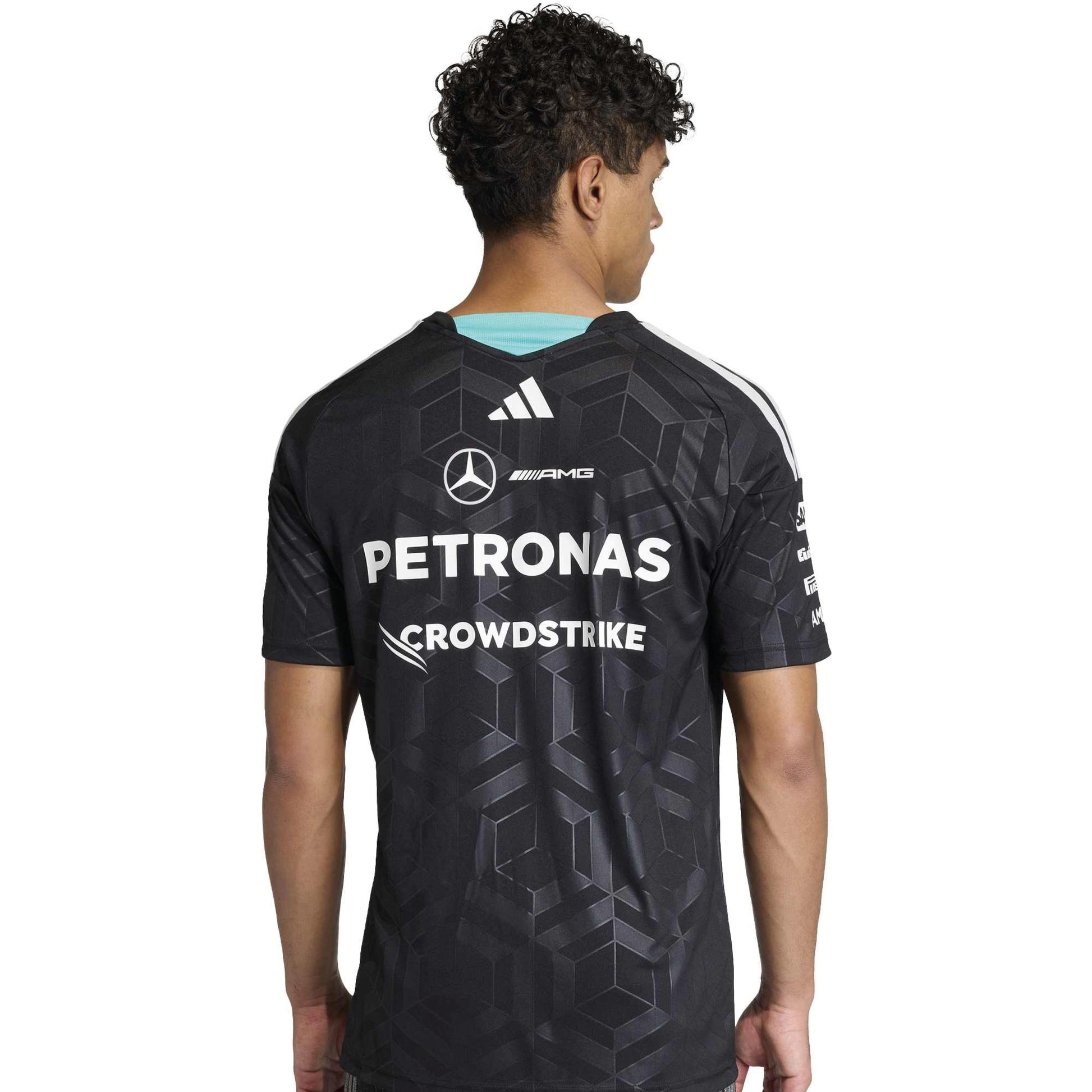 adidas Mercedes-AMG Petronas Formula One Team Driver Jersey SS26 Black with team and sponsor logos