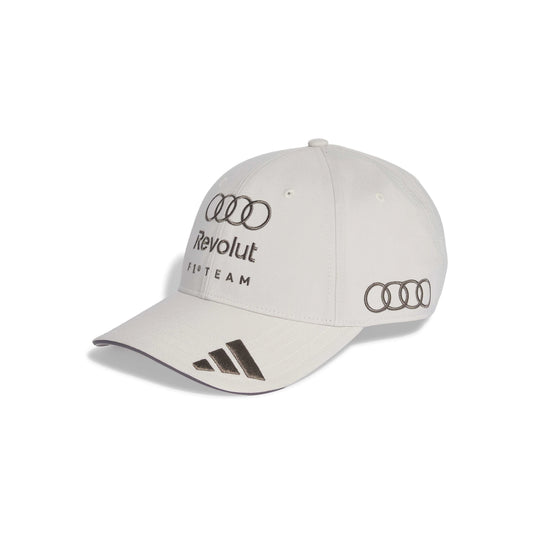 adidas Audi Revolut Formula One Team Baseball Cap Chalk Pearl motorsport cap adjustable structured design