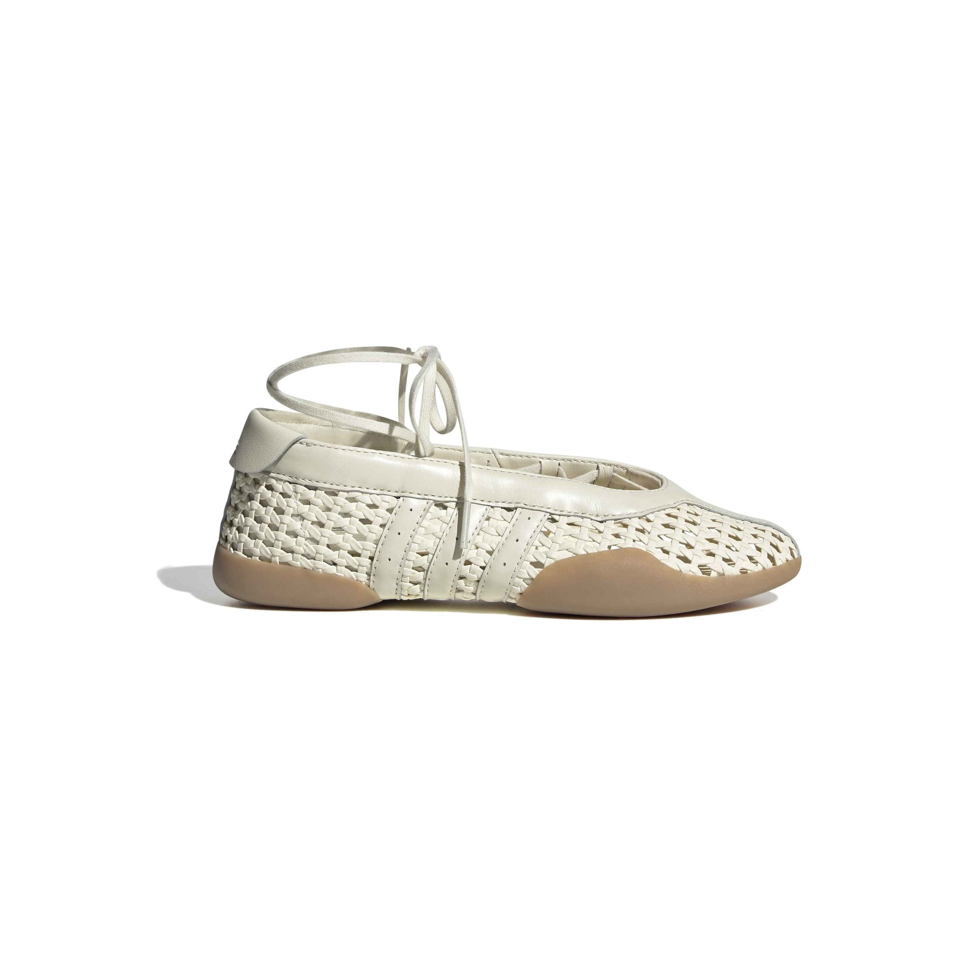 adidas Originals Taekwondo Mei Cream White women's woven ballet sneaker with leather accents and minimalist design