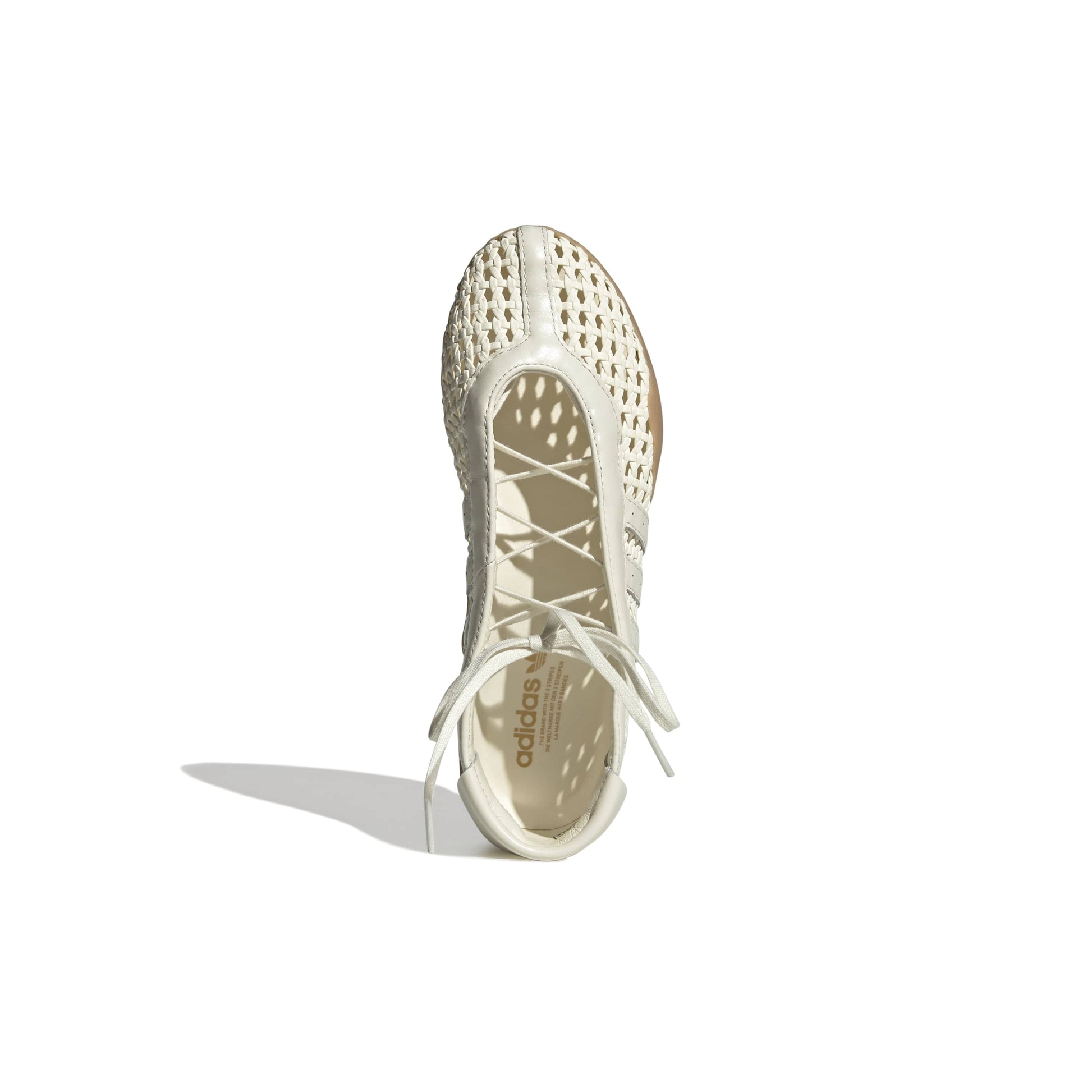 adidas Originals Taekwondo Mei Cream White women's woven ballet sneaker with leather accents and minimalist design