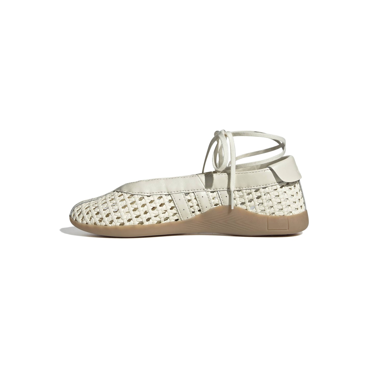 adidas Originals Taekwondo Mei Cream White women's woven ballet sneaker with leather accents and minimalist design