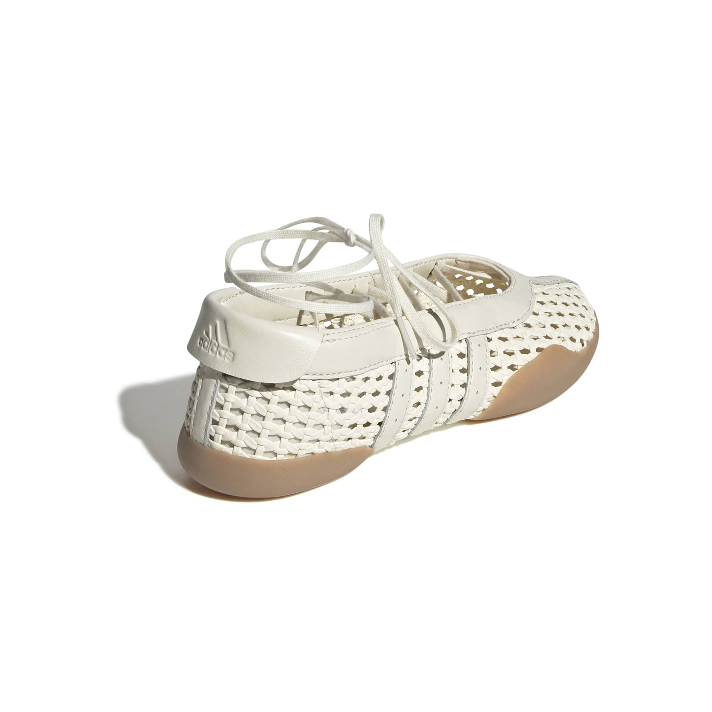 adidas Originals Taekwondo Mei Cream White women's woven ballet sneaker with leather accents and minimalist design
