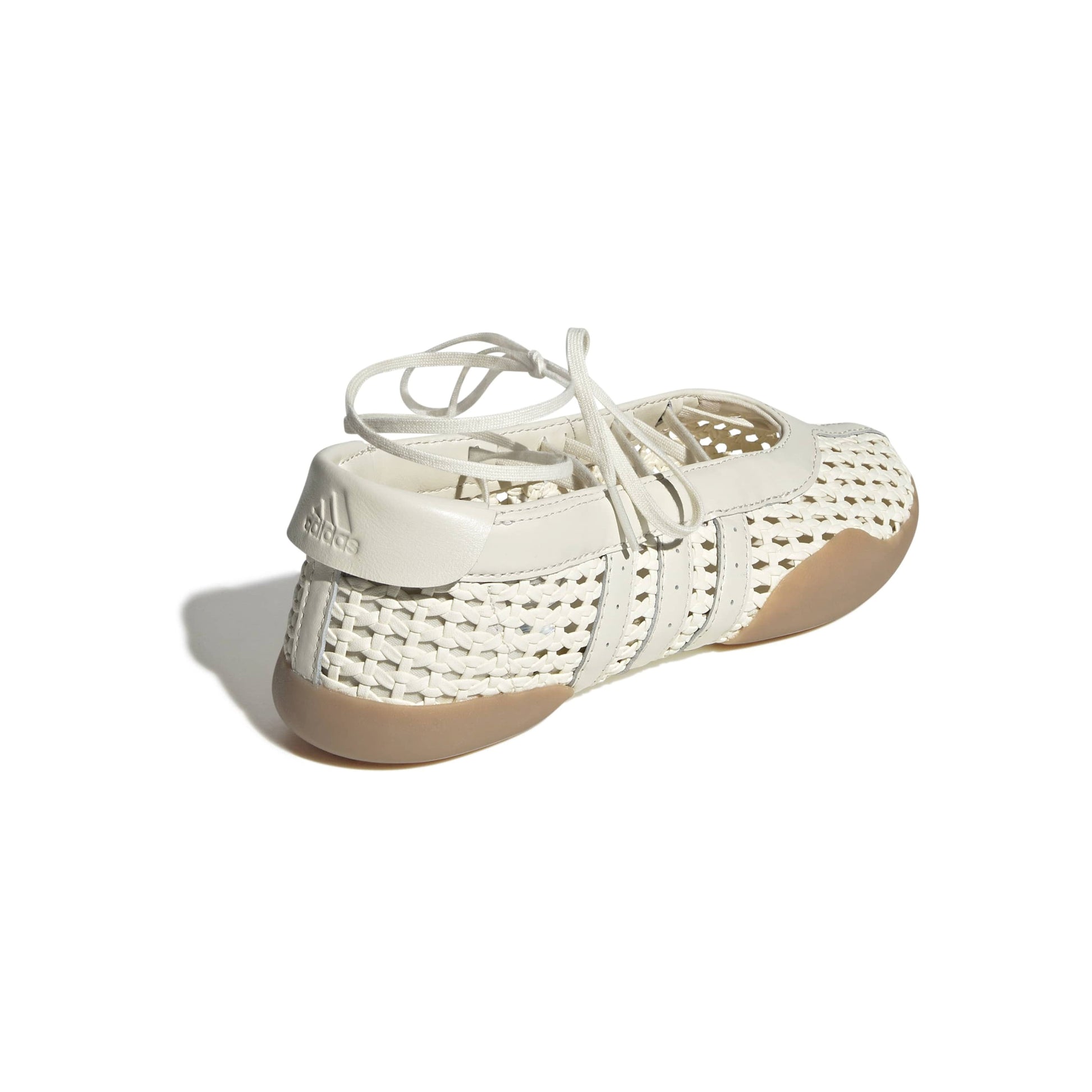 adidas Originals Taekwondo Mei Cream White women's woven ballet sneaker with leather accents and minimalist design