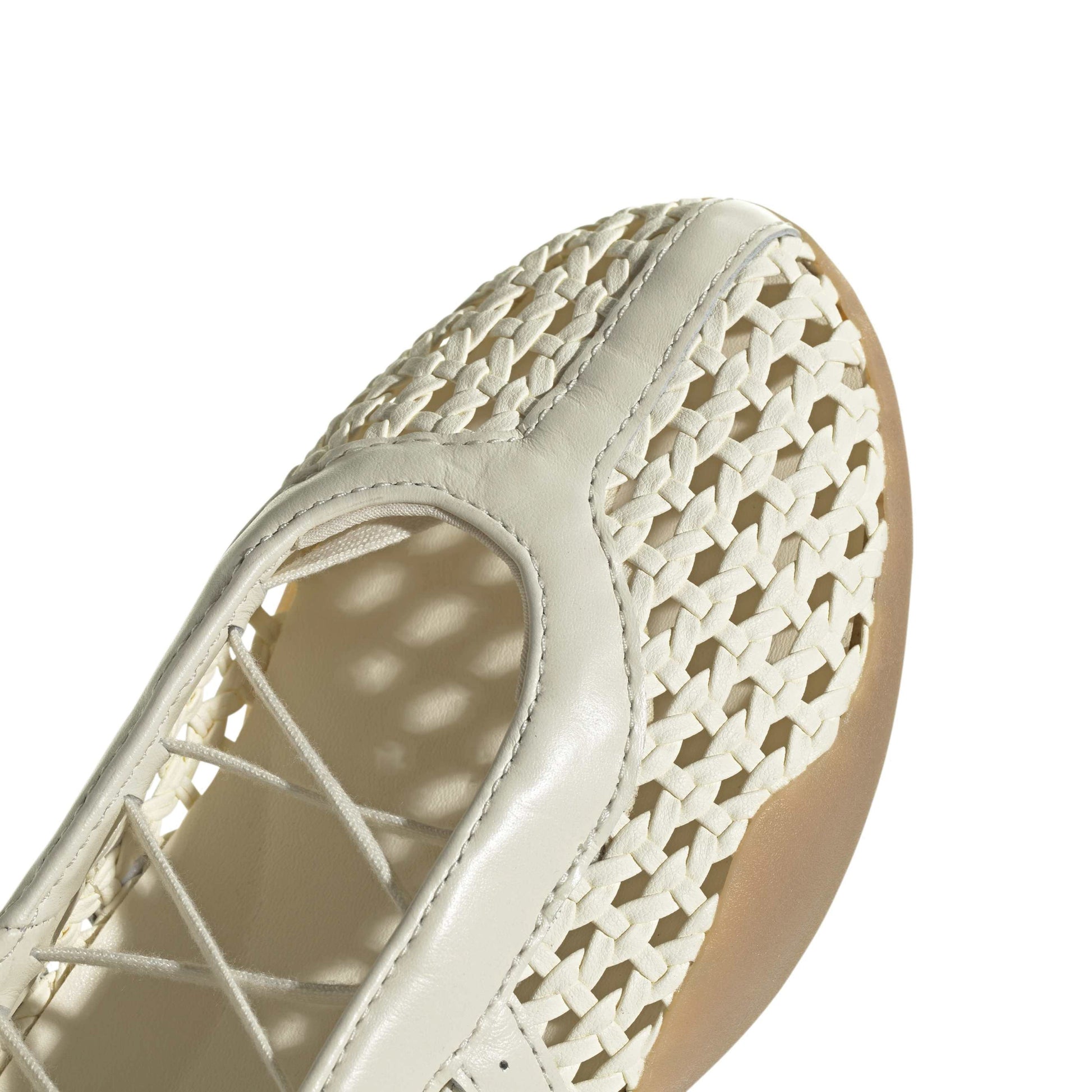 adidas Originals Taekwondo Mei Cream White women's woven ballet sneaker with leather accents and minimalist design