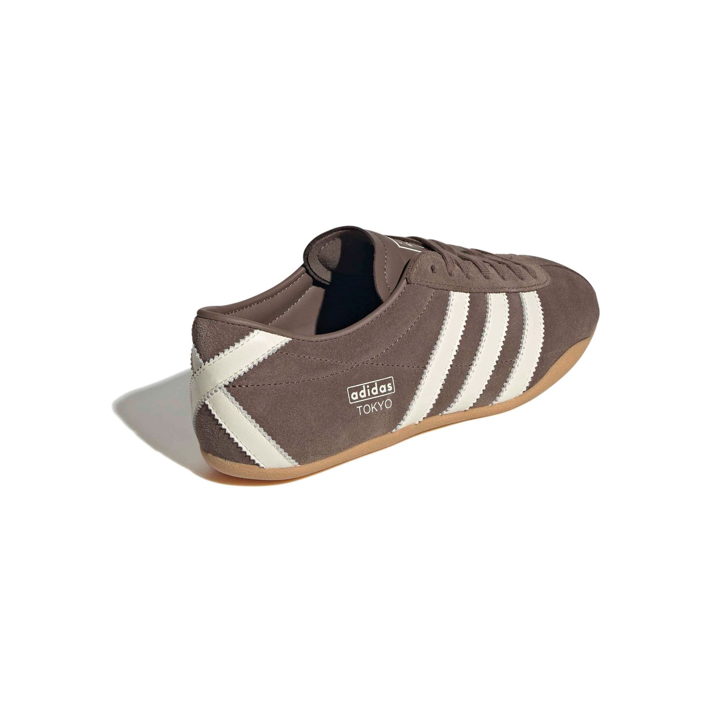 adidas Tokyo Earth Strata Gum WMNS suede sneakers with off-white stripes and gum sole