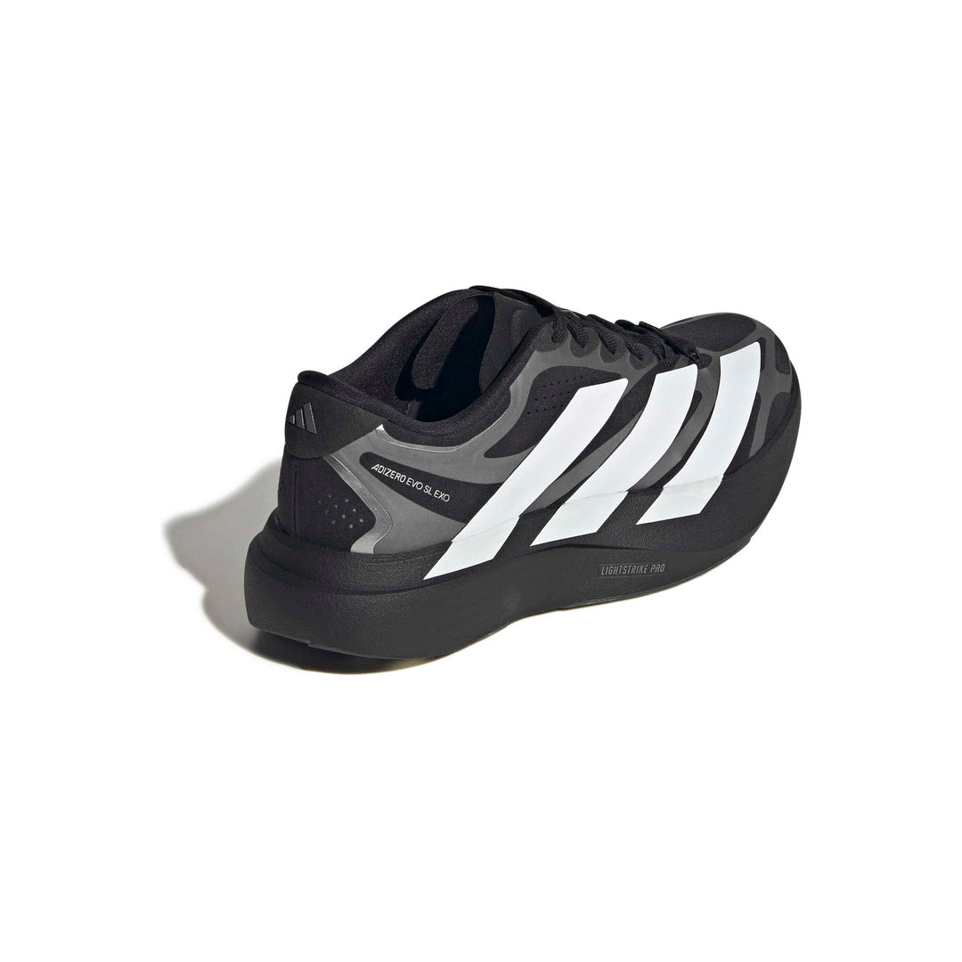 adidas Adizero EVO SL EXO 'Core Black Cloud White Iron Metallic' (WMNS) - Back Lateral Top View