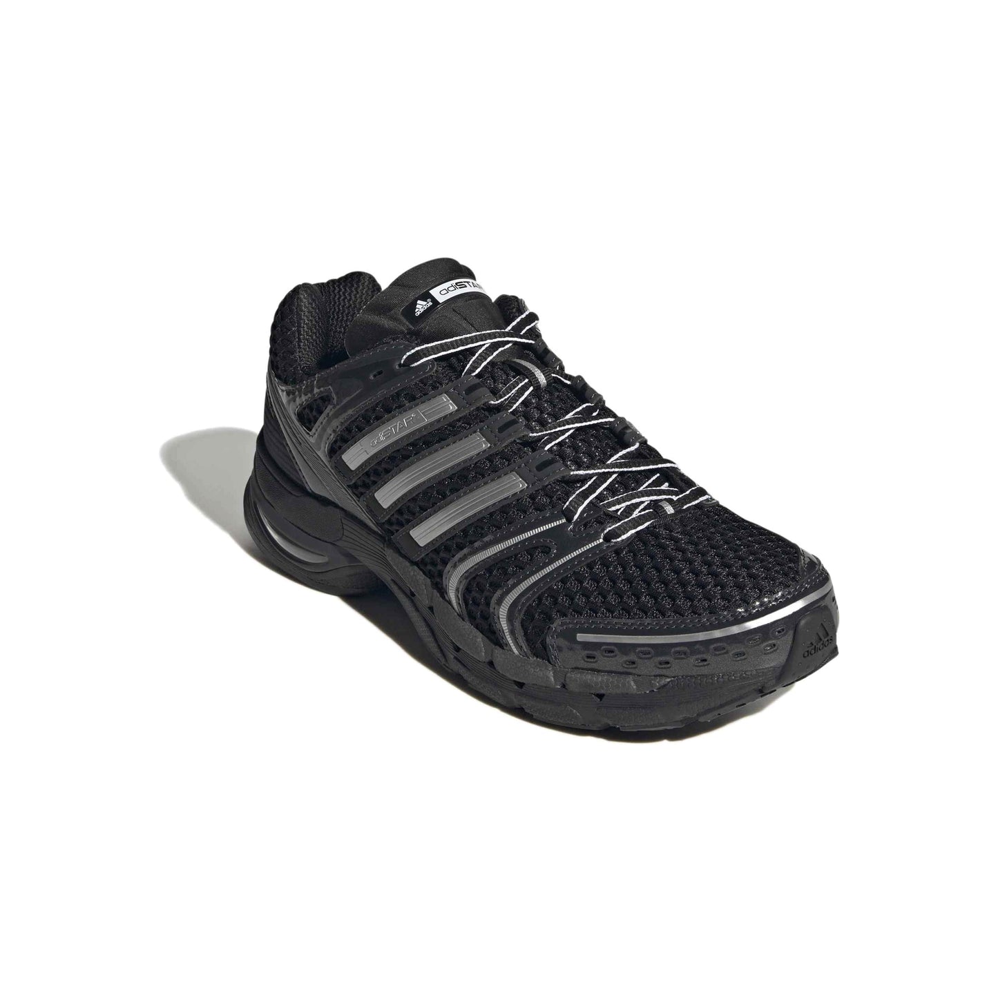 adidas Adistar Control 5 Core Black stability running shoes for long-distance training