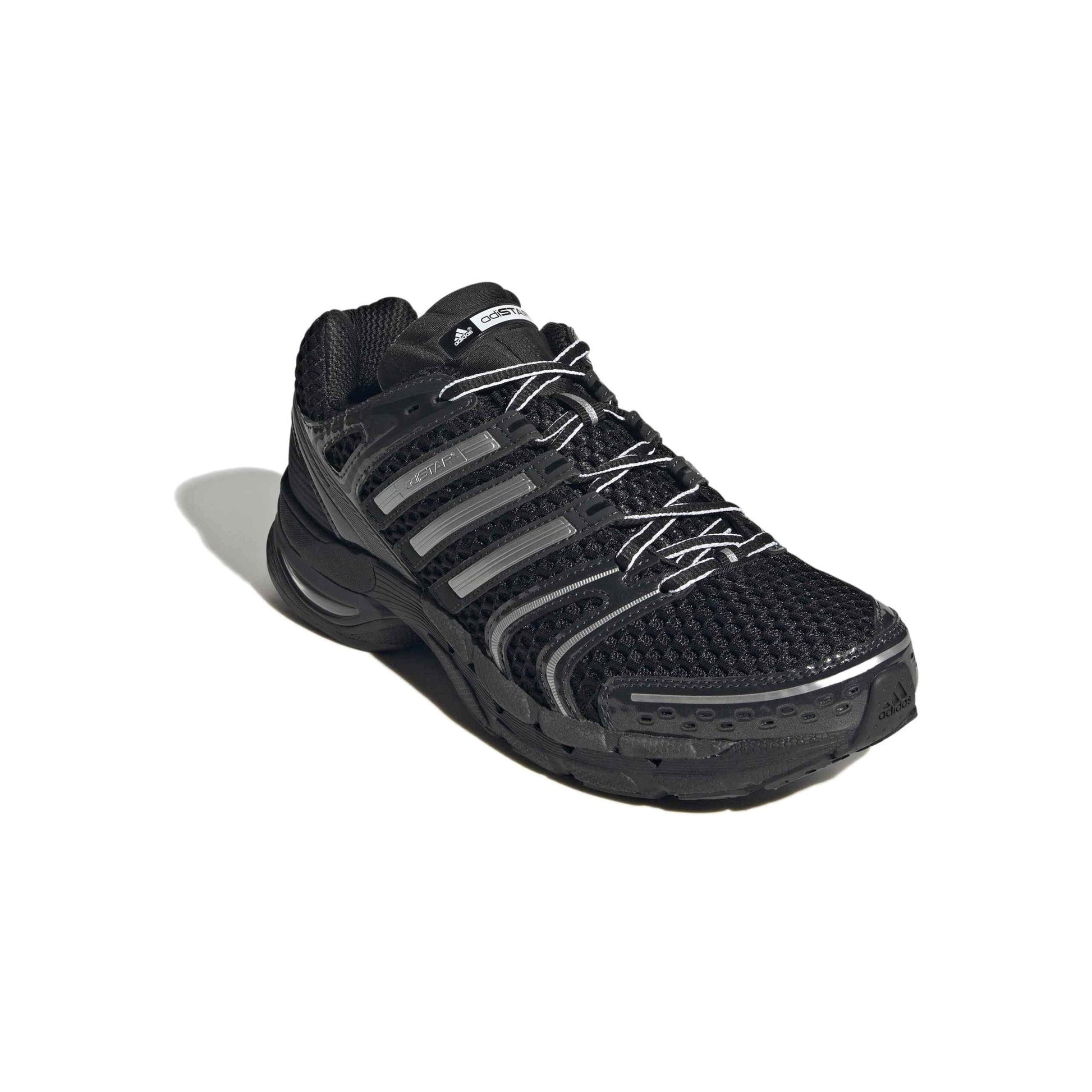 adidas Adistar Control 5 Core Black stability running shoes for long-distance training