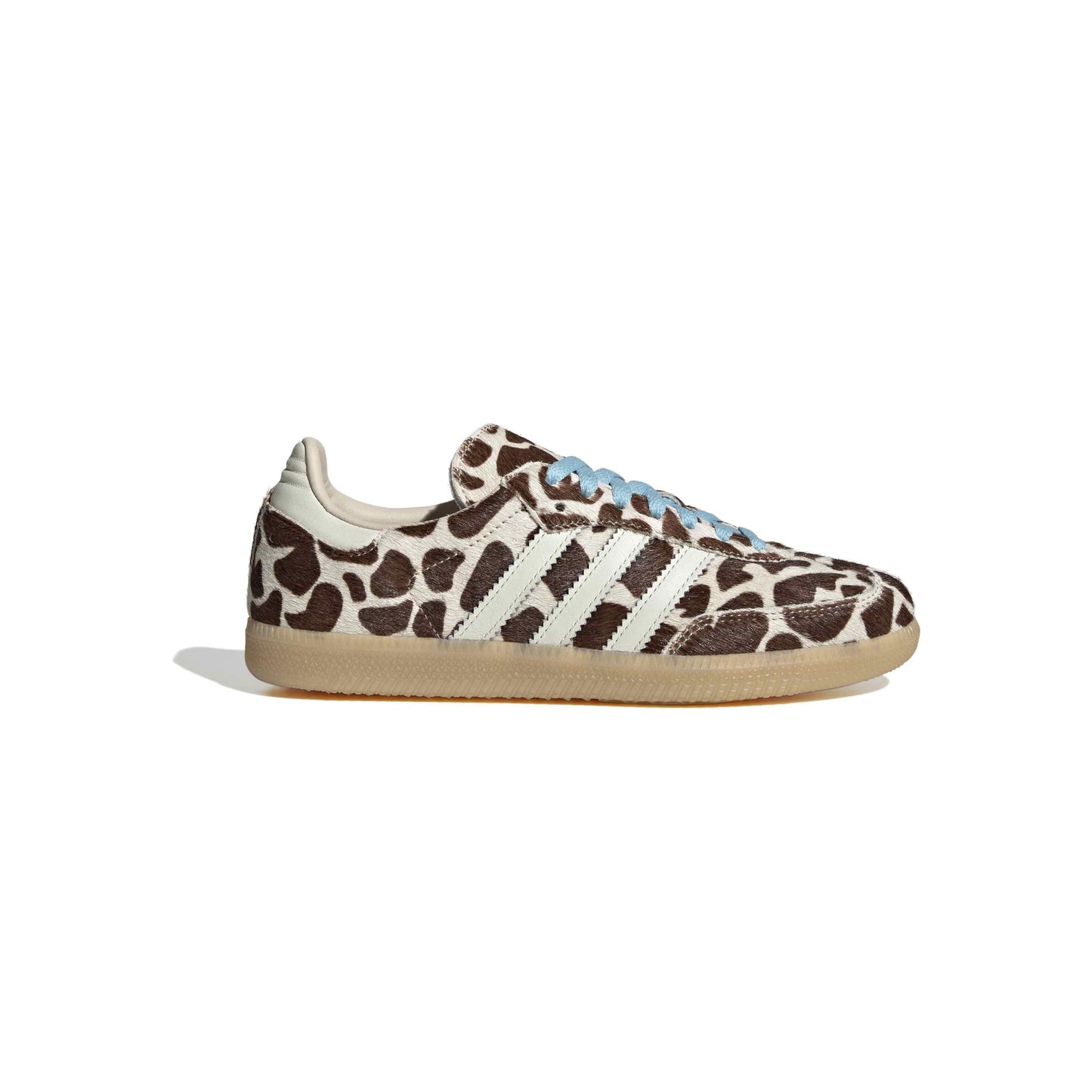 adidas Originals Samba OG Cow Print Crystal Linen womens sneaker with textured upper and gum sole