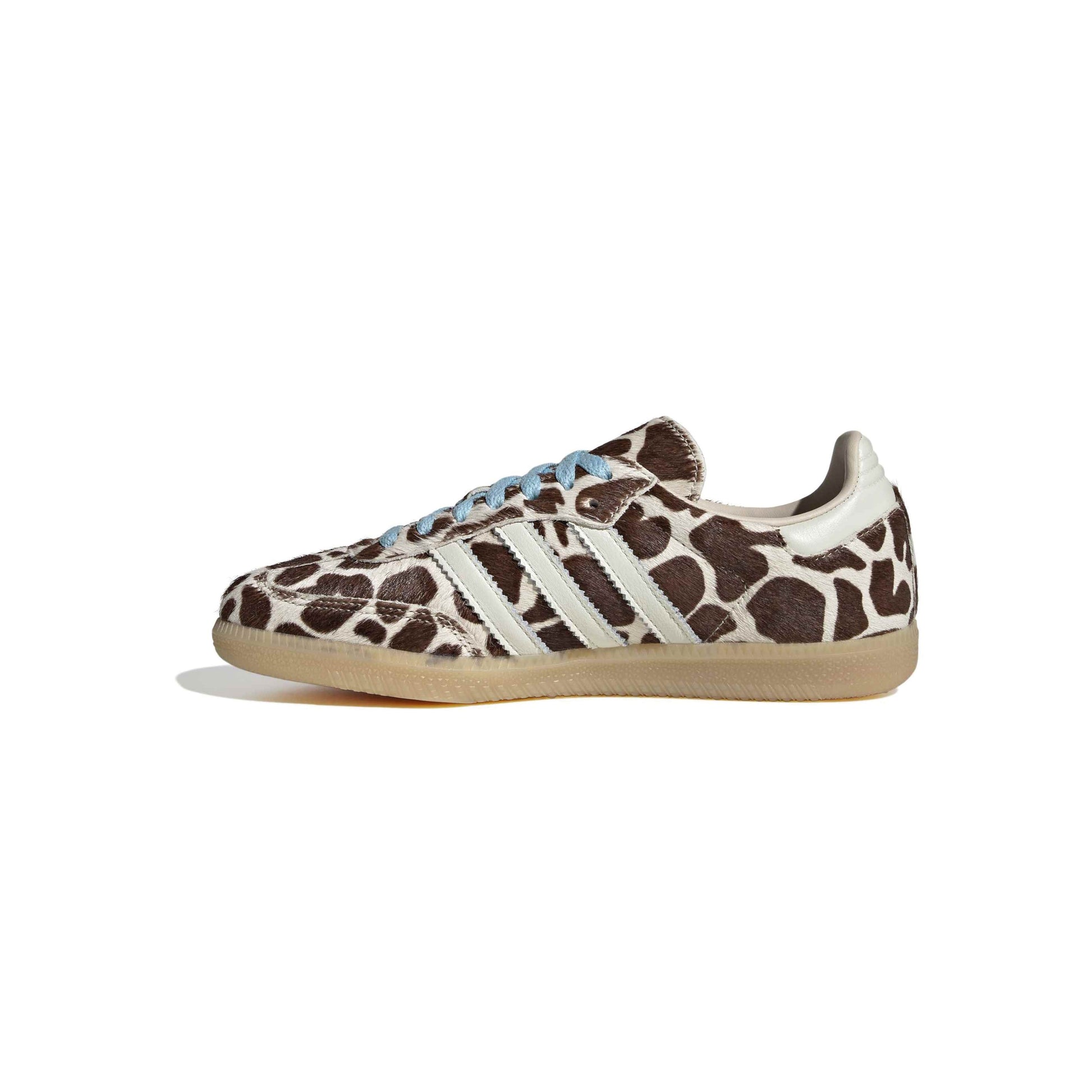 adidas Originals Samba OG Cow Print Crystal Linen womens sneaker with textured upper and gum sole