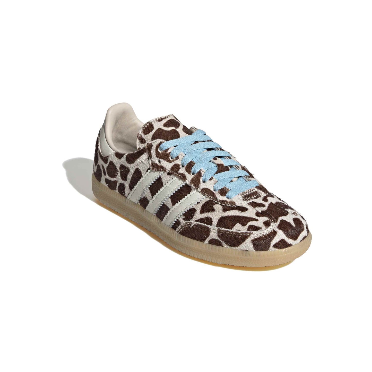 adidas Originals Samba OG Cow Print Crystal Linen womens sneaker with textured upper and gum sole