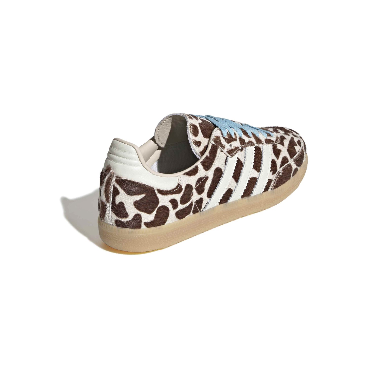 adidas Originals Samba OG Cow Print Crystal Linen womens sneaker with textured upper and gum sole