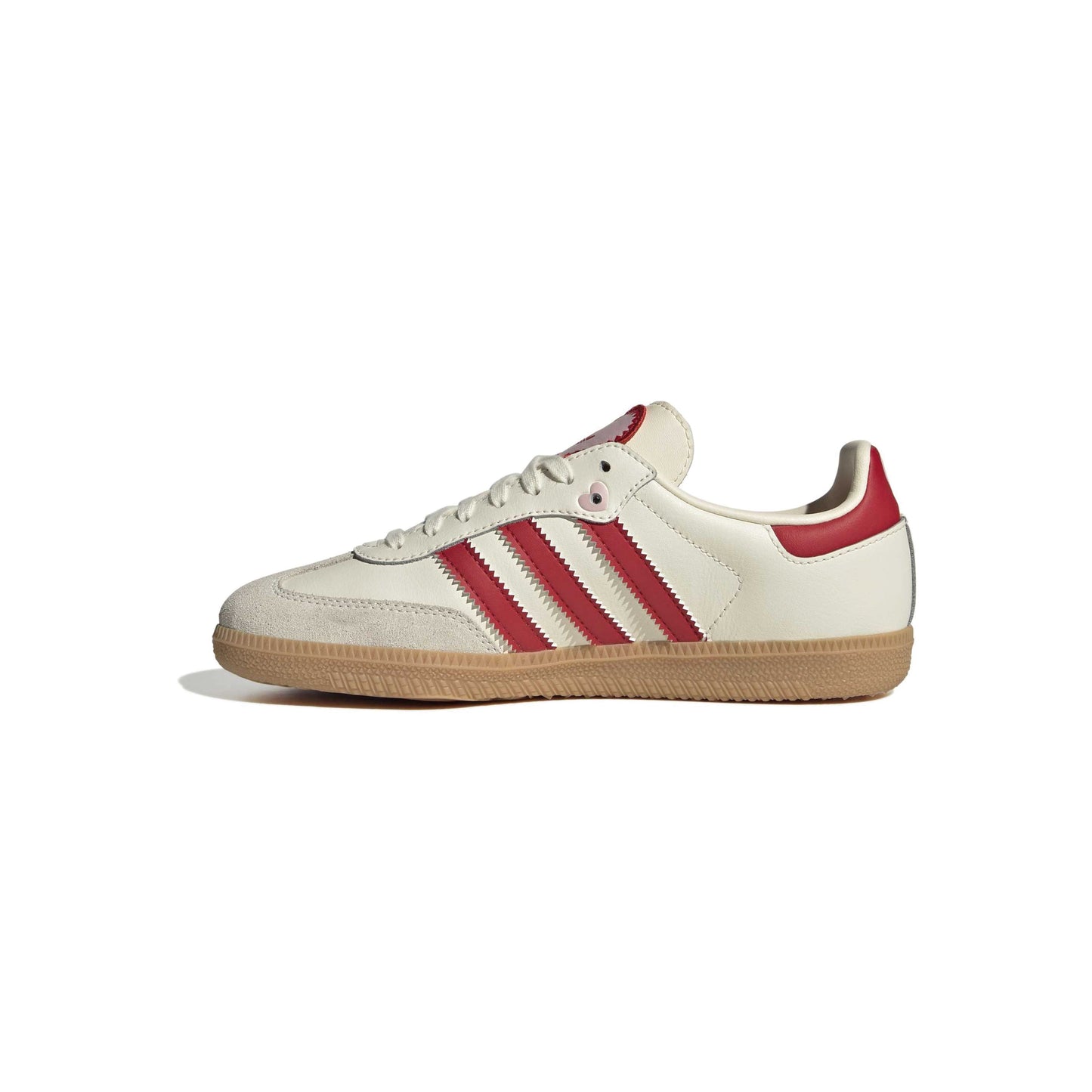 adidas Originals Samba OG Cream White Scarlet Gum GS kids sneaker leather upper suede toe gum sole