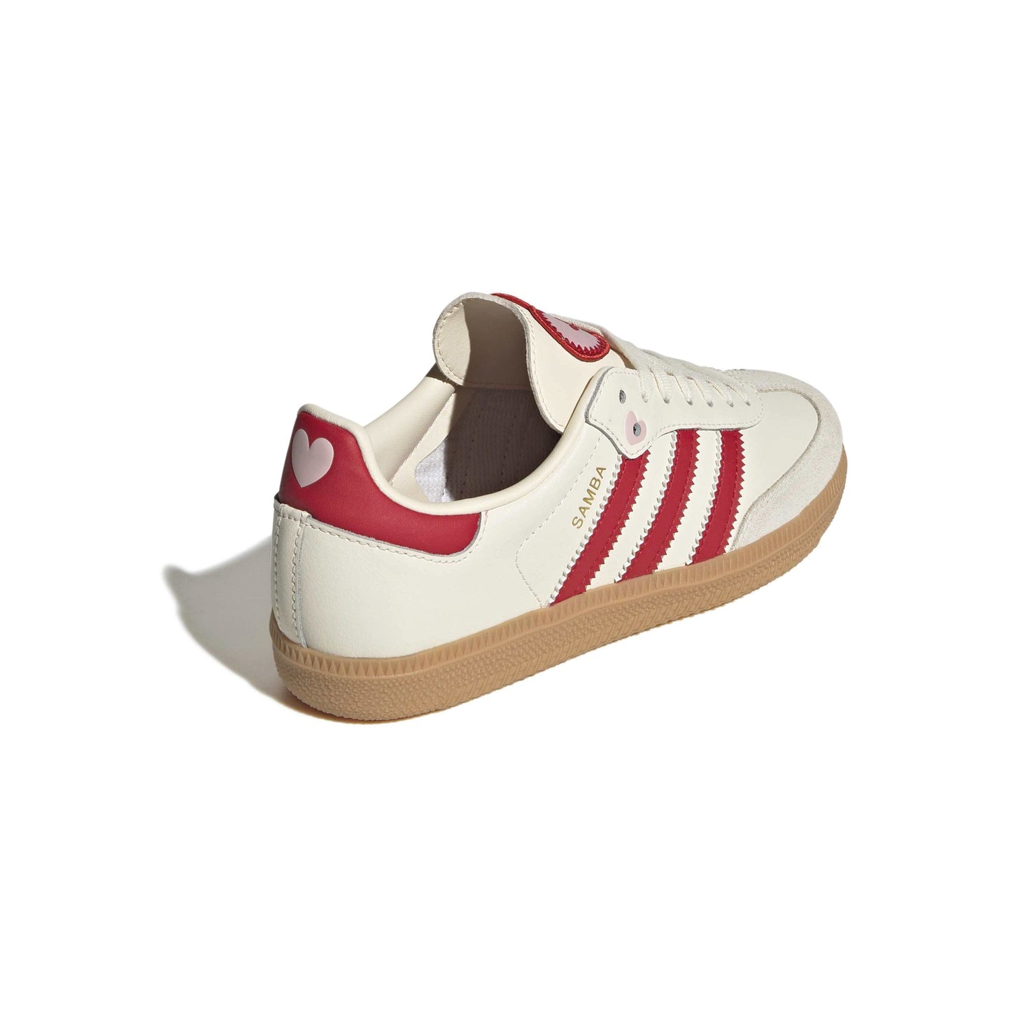 adidas Originals Samba OG Cream White Scarlet Gum GS kids sneaker leather upper suede toe gum sole