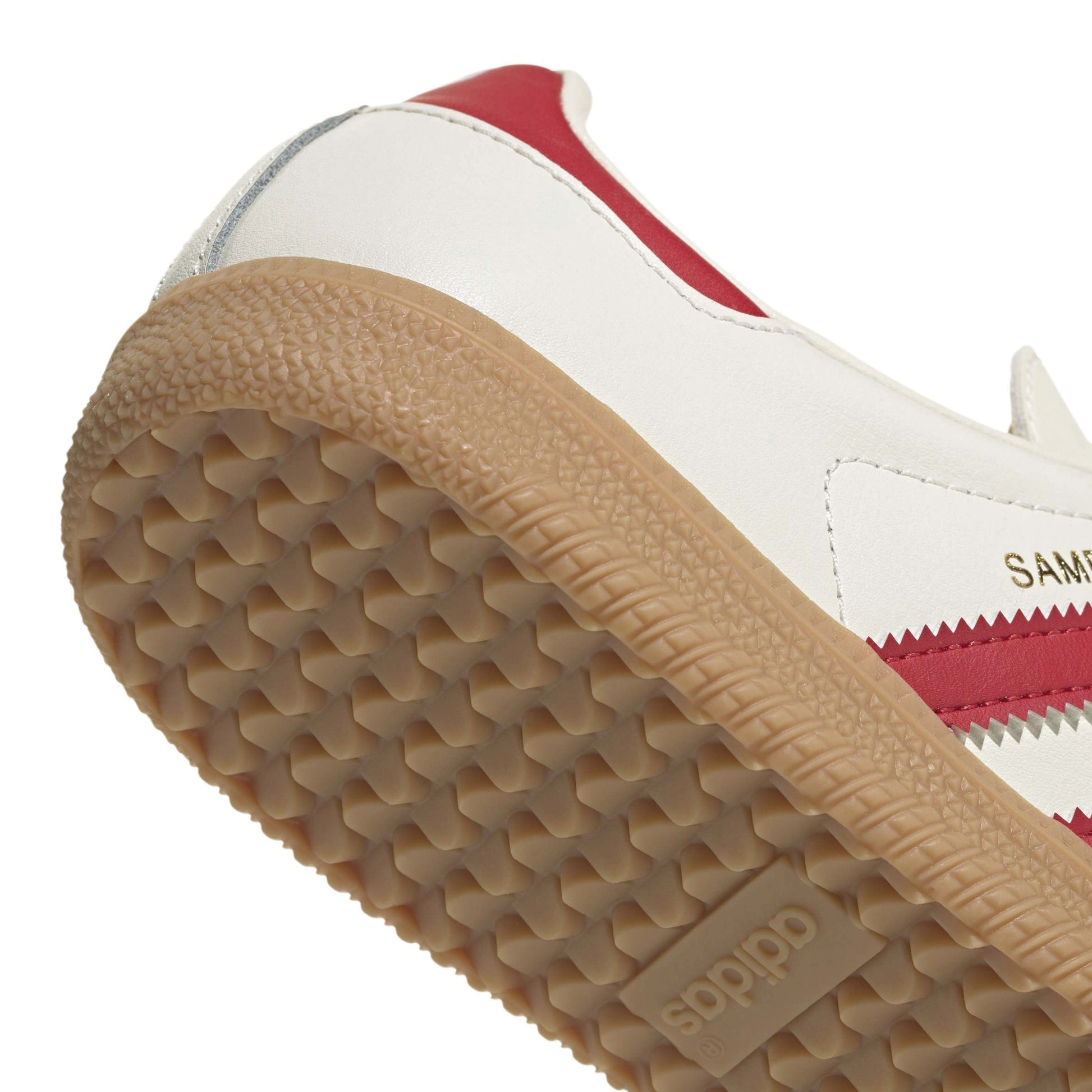 adidas Originals Samba OG Cream White Scarlet Gum GS kids sneaker leather upper suede toe gum sole