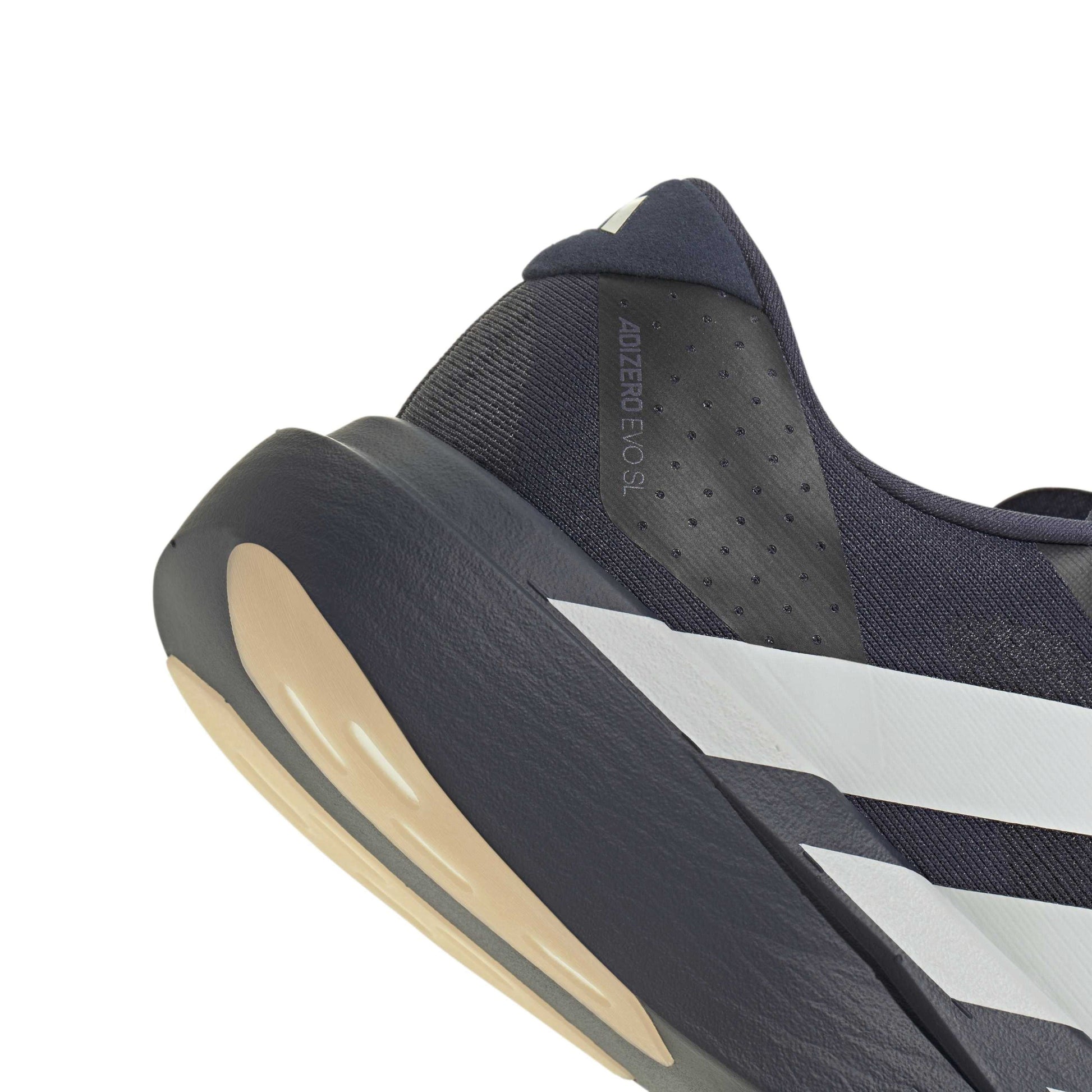 adidas Adizero Evo SL Shadow Navy lightweight running shoe with engineered mesh upper and responsive cushioning