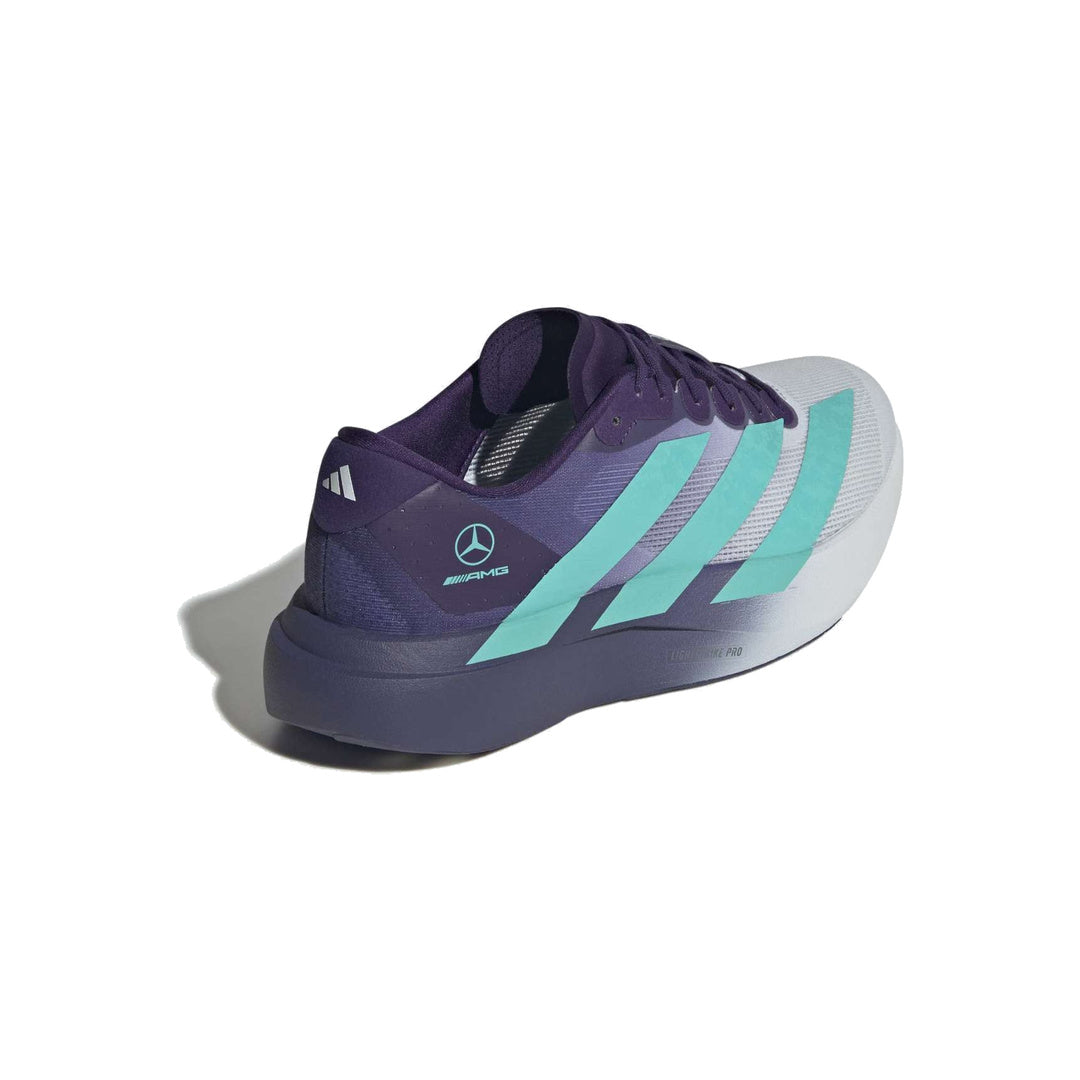 adidas Adizero Evo SL M Mercedes-AMG Petronas Vanda Bloom 'Blue Tint Semi Ruby Dark Purple' – rear angle view