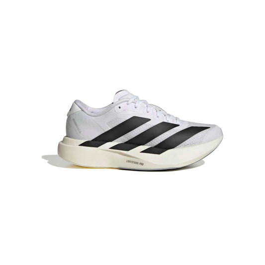adidas Adizero Evo SL White Black GS lightweight running shoes with black stripes