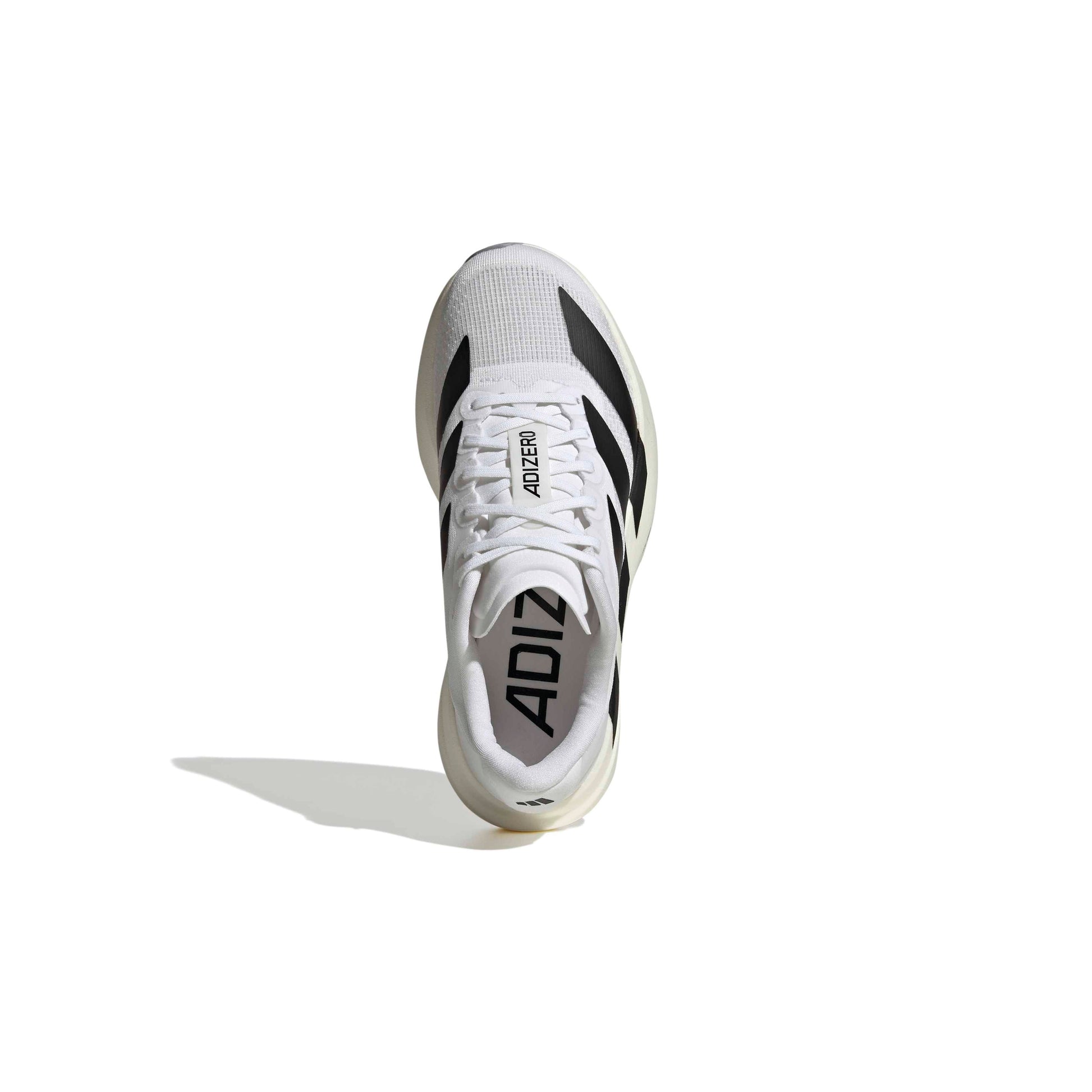 adidas Adizero Evo SL White Black GS lightweight running shoes with black stripes