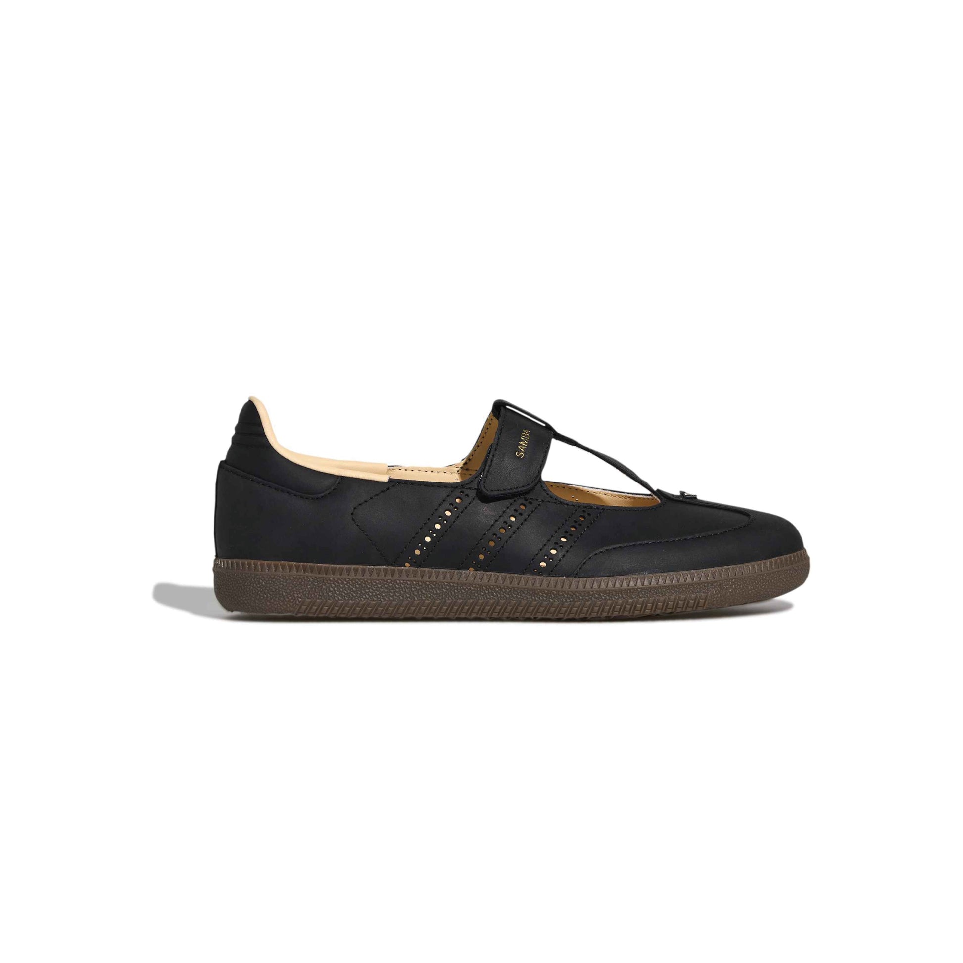 adidas Originals Samba Jane Core Black Crystal Sand womens shoes leather upper gum sole mary jane sneaker classic style