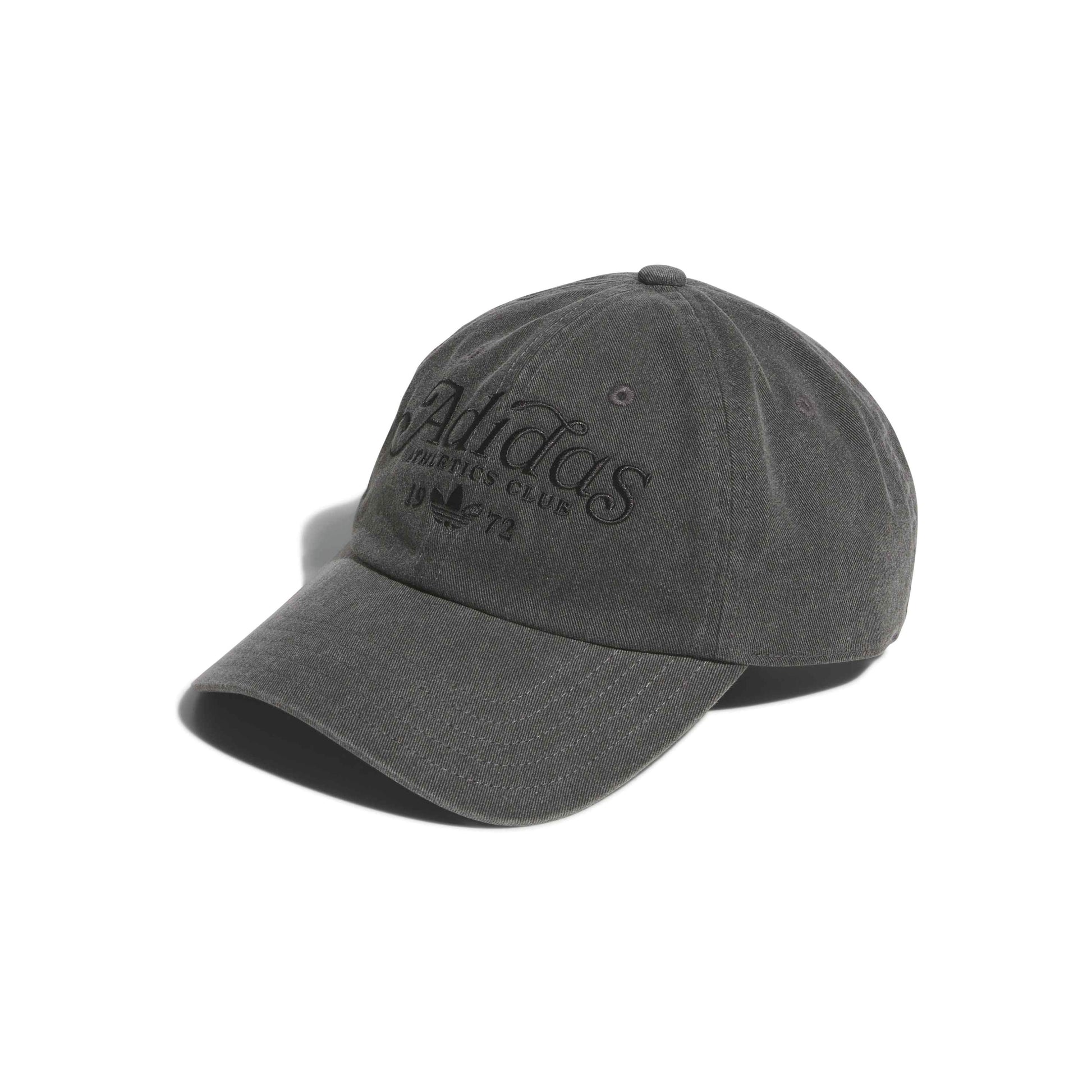 adidas Washed Baseball Cap Black with tonal embroidered adidas Originals logo washed cotton fabric and adjustable strap