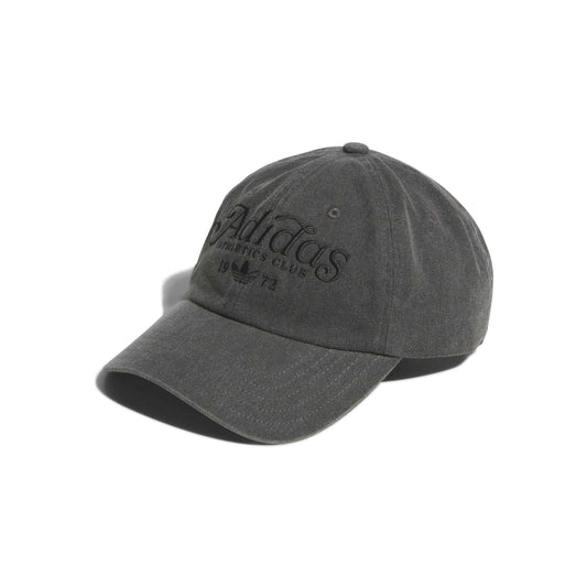 adidas Washed Baseball Cap Black with tonal embroidered adidas Originals logo washed cotton fabric and adjustable strap