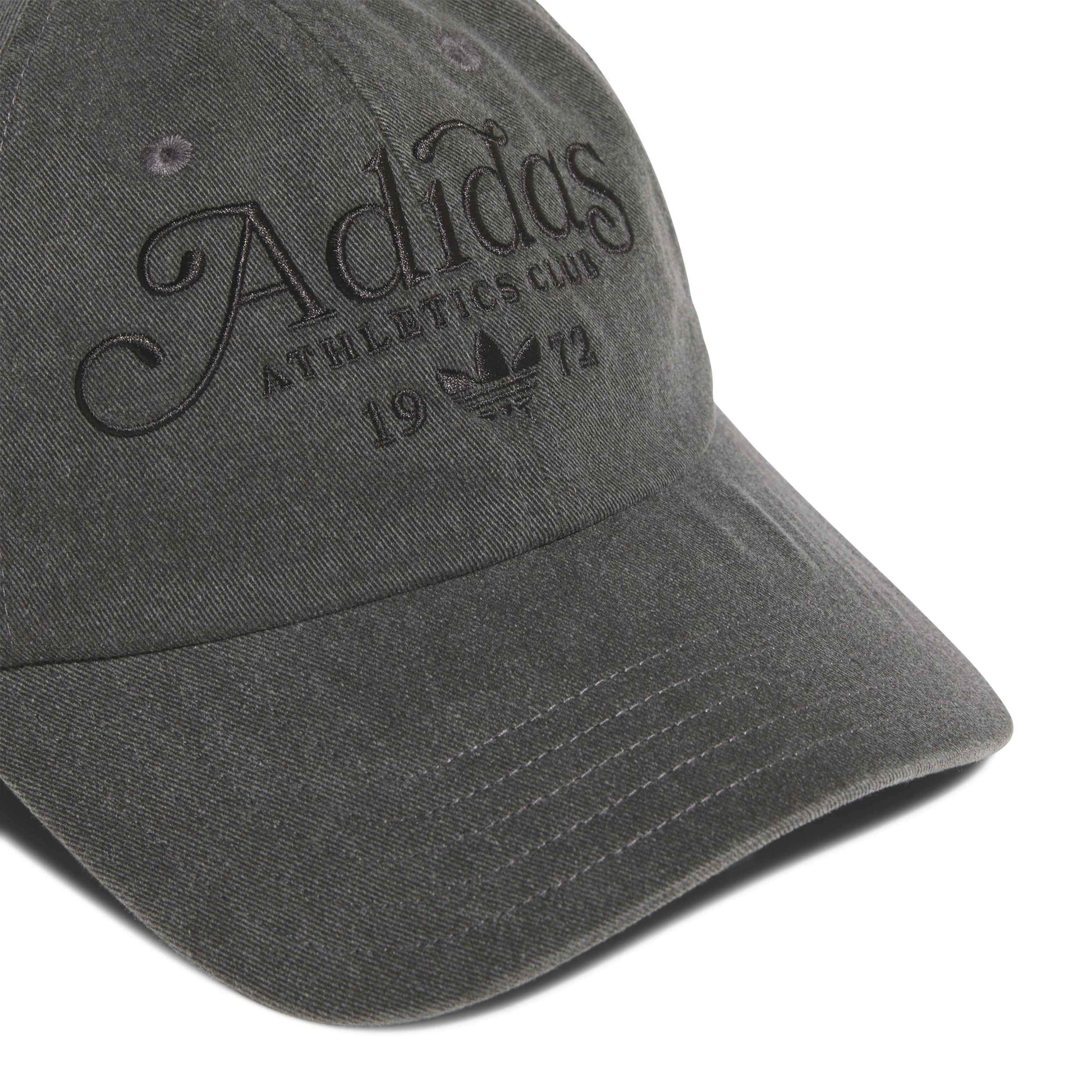 adidas Washed Baseball Cap Black with tonal embroidered adidas Originals logo washed cotton fabric and adjustable strap