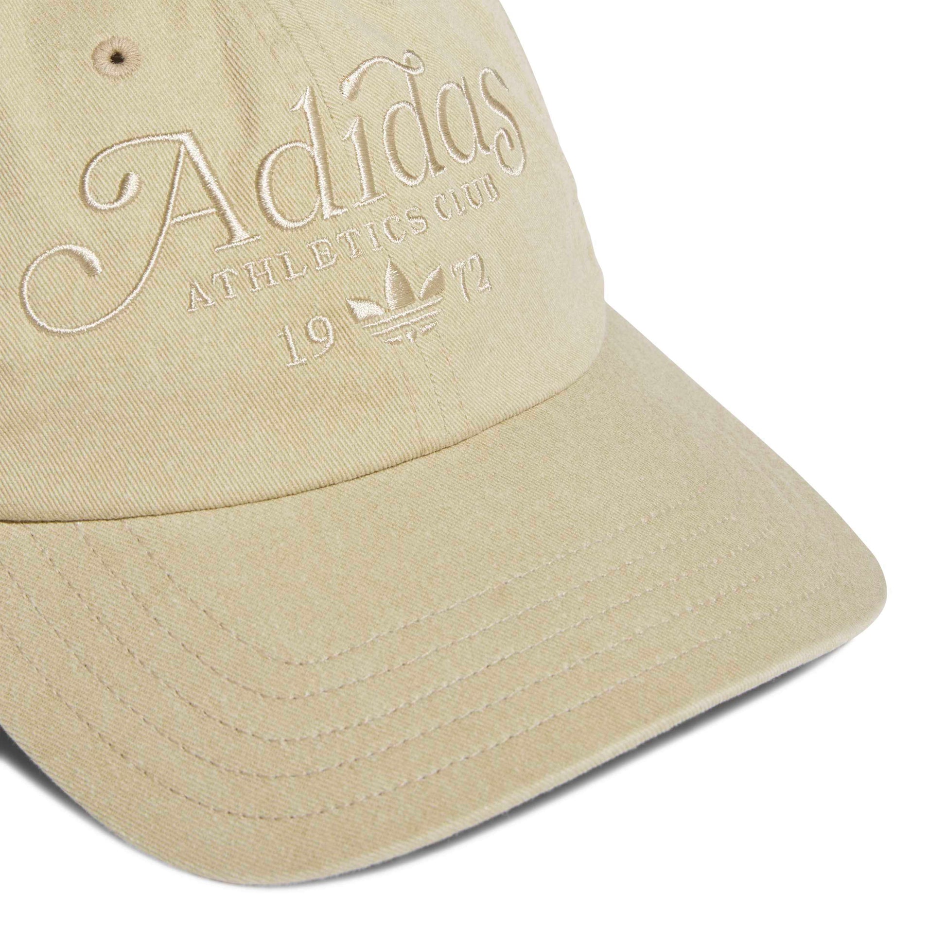 adidas Washed Baseball Cap Beige with tonal embroidered adidas Originals logo washed cotton fabric and adjustable strap