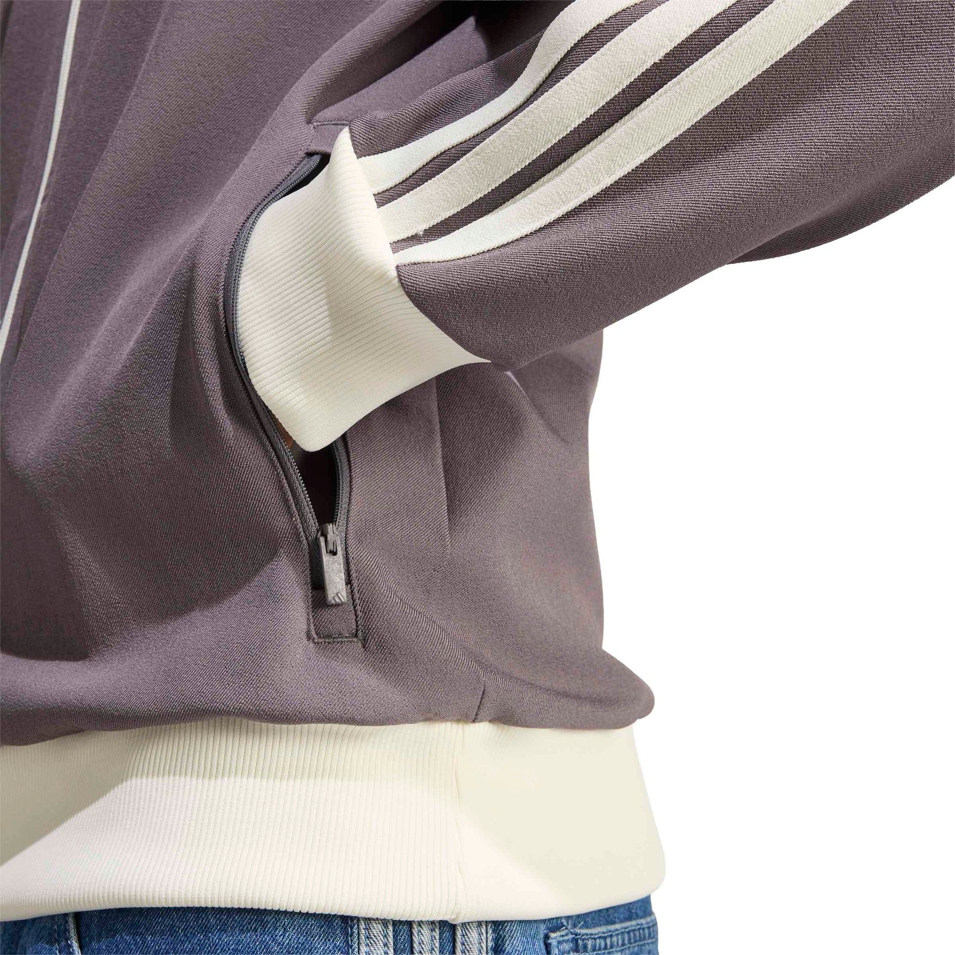 adidas Mercedes - AMG Petronas Formula One Team Silver Arrows Icon Track Top 'Granite / Off White' – close-up detail