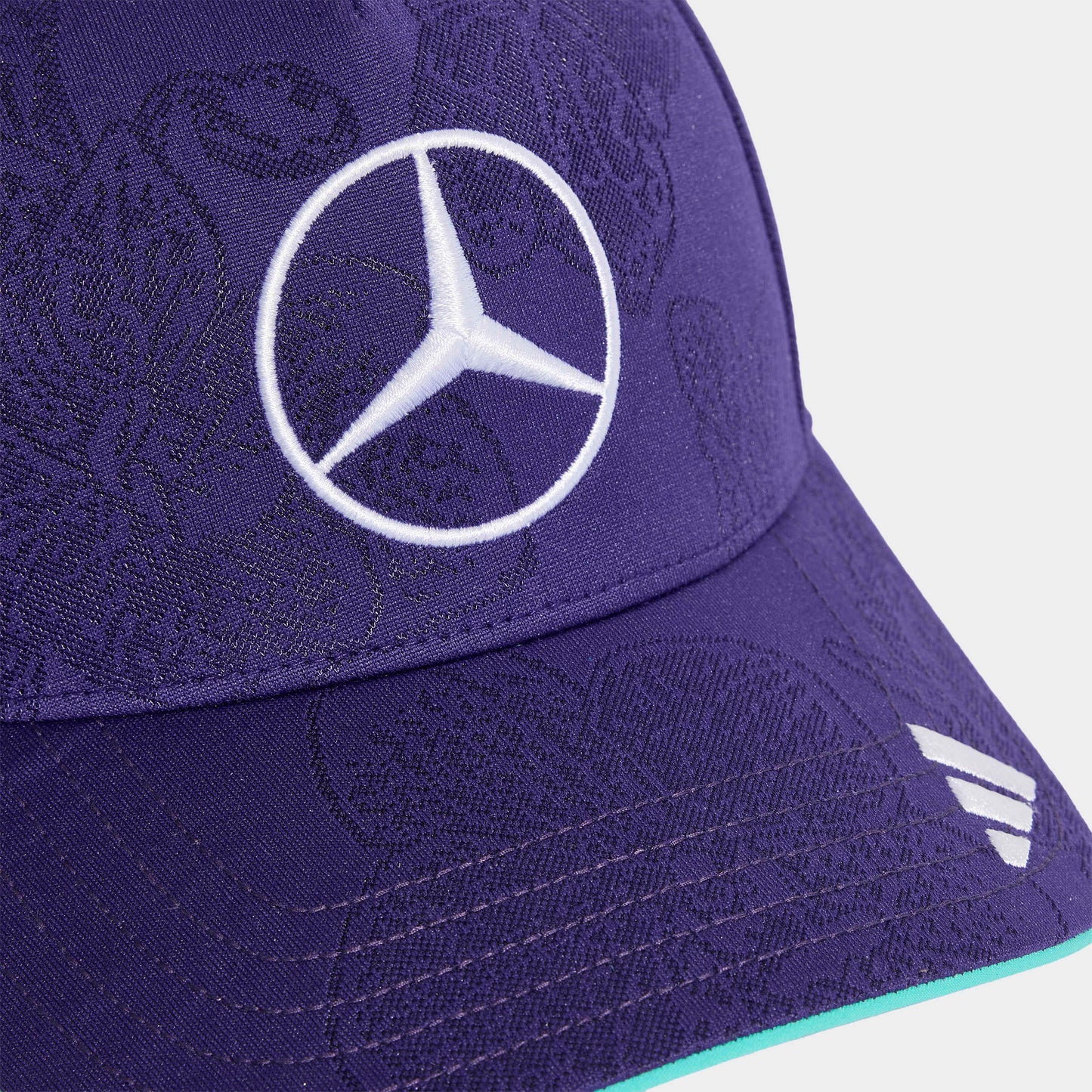 adidas Mercedes - AMG Petronas Formula One Team Vanda Bloom Driver  Cap Dark Purple – Close Up View