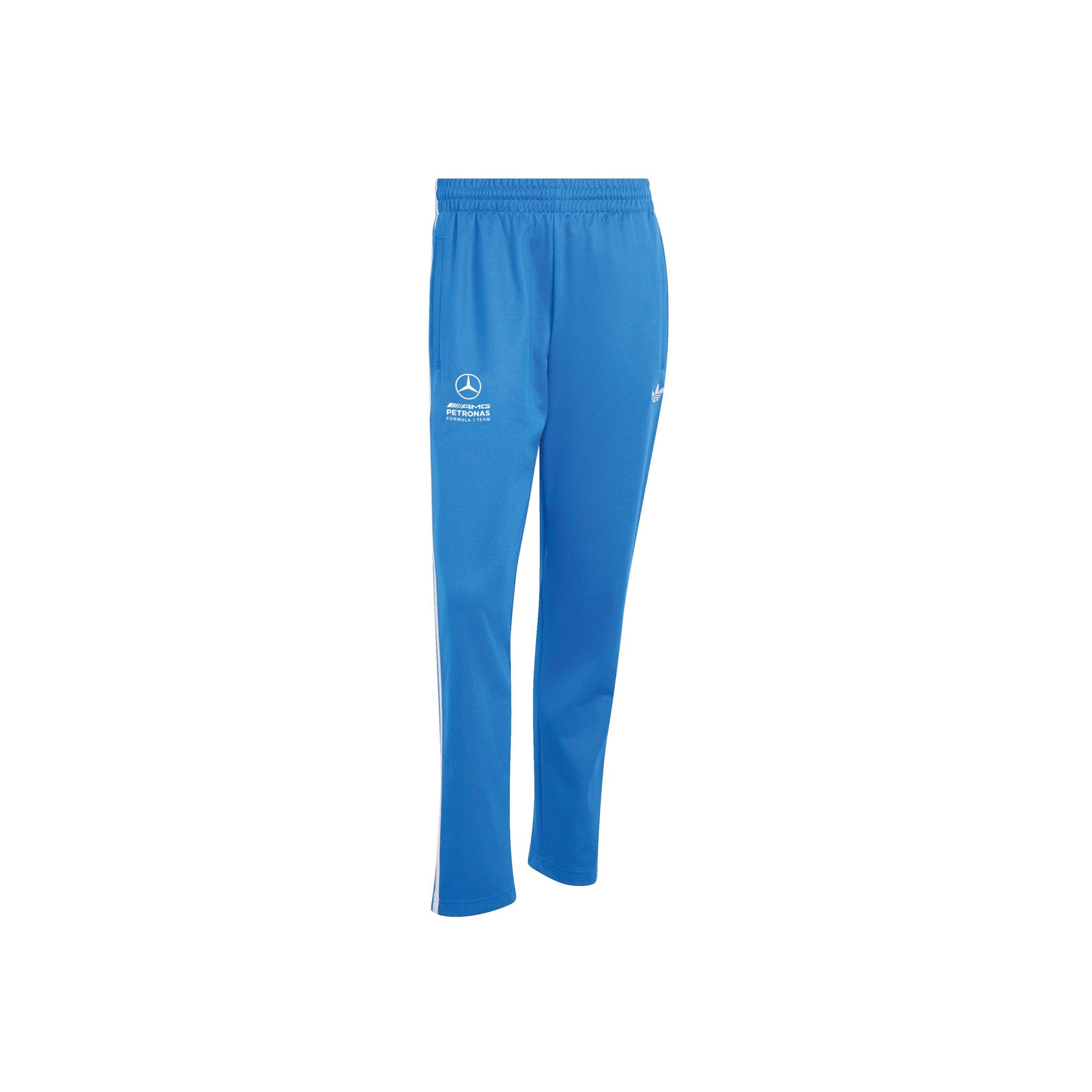 adidas Mercedes-AMG Petronas Formula One Team Blue Wonder Arrow Track Pants Blue White with team branding and adidas 3-Stripes