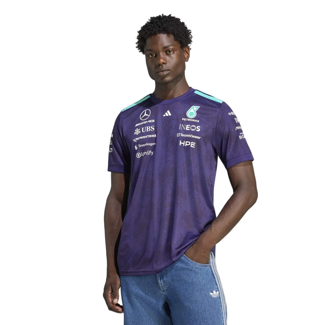 adidas Mercedes - AMG Petronas Formula One Team Vanda Bloom Driver  Jersey M 'Dark Purple' – model front view