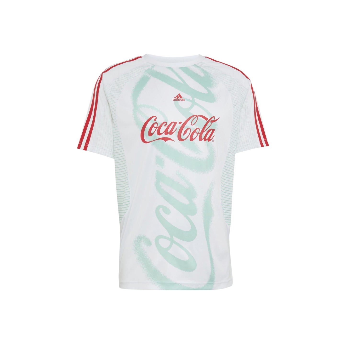 adidas Originals x Coca-Cola TeamGeist 26 Jersey White Red football jersey with Coca-Cola graphics number 86 print and adidas 3-Stripes