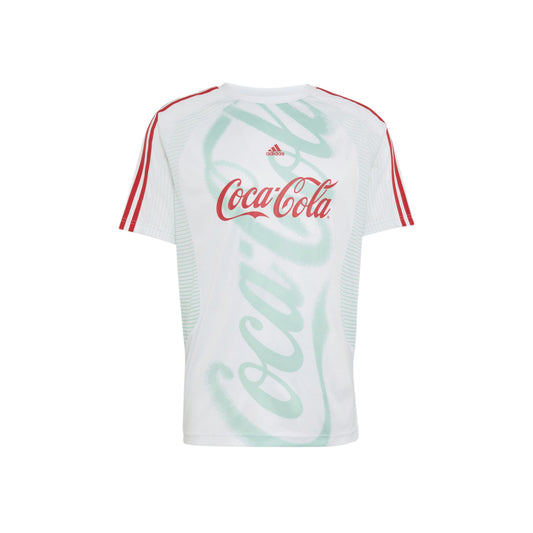 adidas Originals x Coca-Cola TeamGeist 26 Jersey White Red football jersey with Coca-Cola graphics number 86 print and adidas 3-Stripes