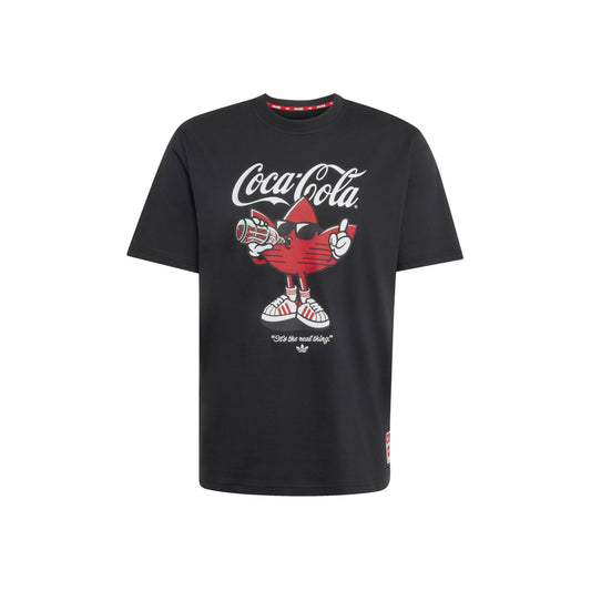 adidas Originals x Coca-Cola Classic Sport Graphic Treffie T-Shirt Black graphic tee with Coca-Cola character artwork and adidas branding