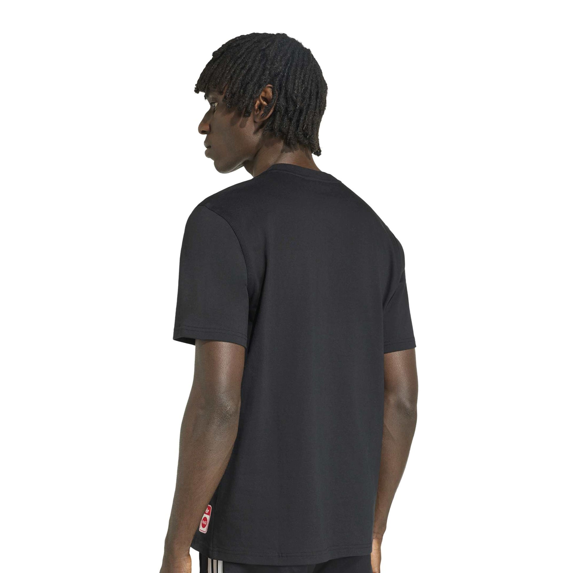 adidas Originals x Coca-Cola Classic Sport Graphic Treffie T-Shirt Black graphic tee with Coca-Cola character artwork and adidas branding