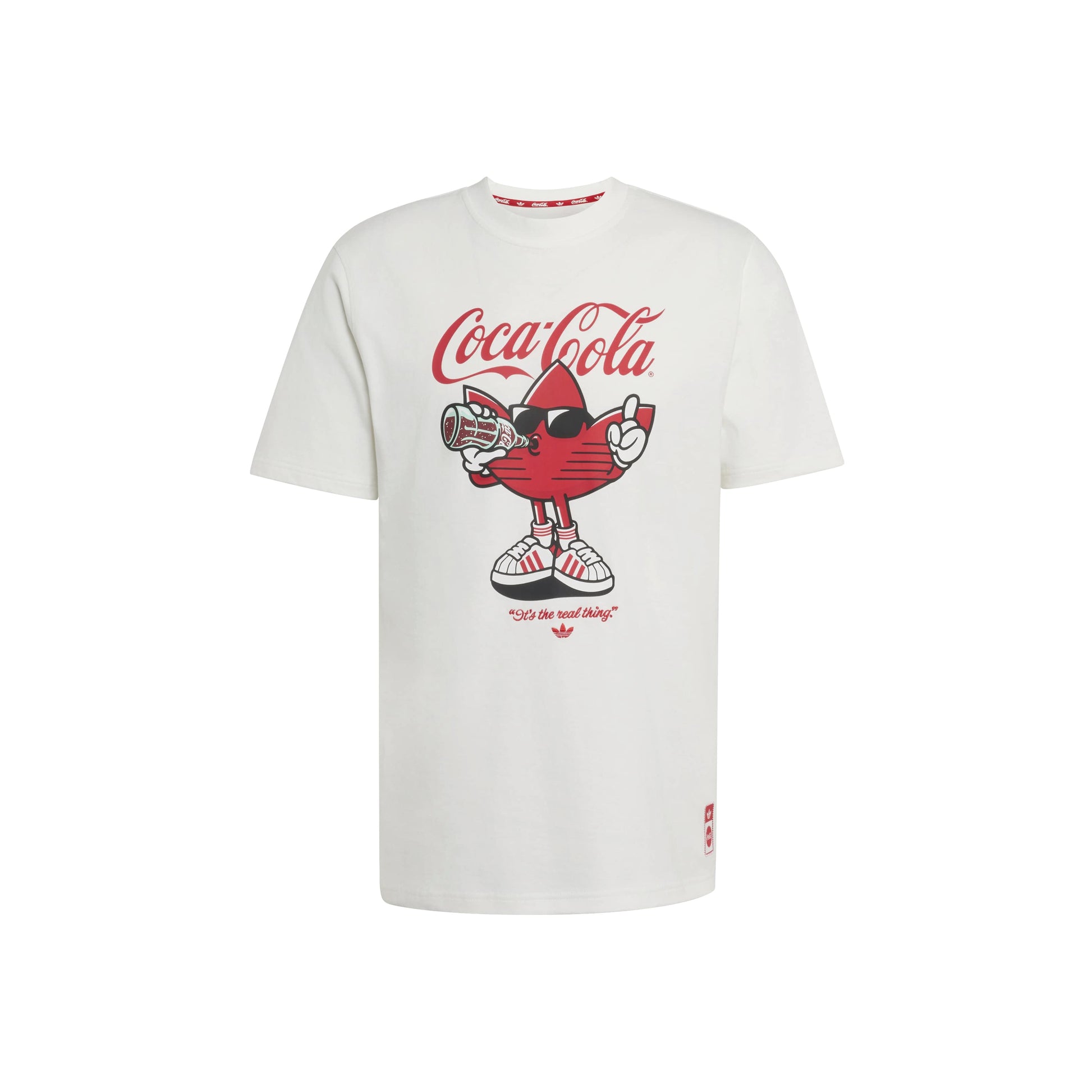 adidas Originals x Coca-Cola Classic Sport Graphic Treffie T-Shirt White graphic tee with Coca-Cola character artwork and adidas branding