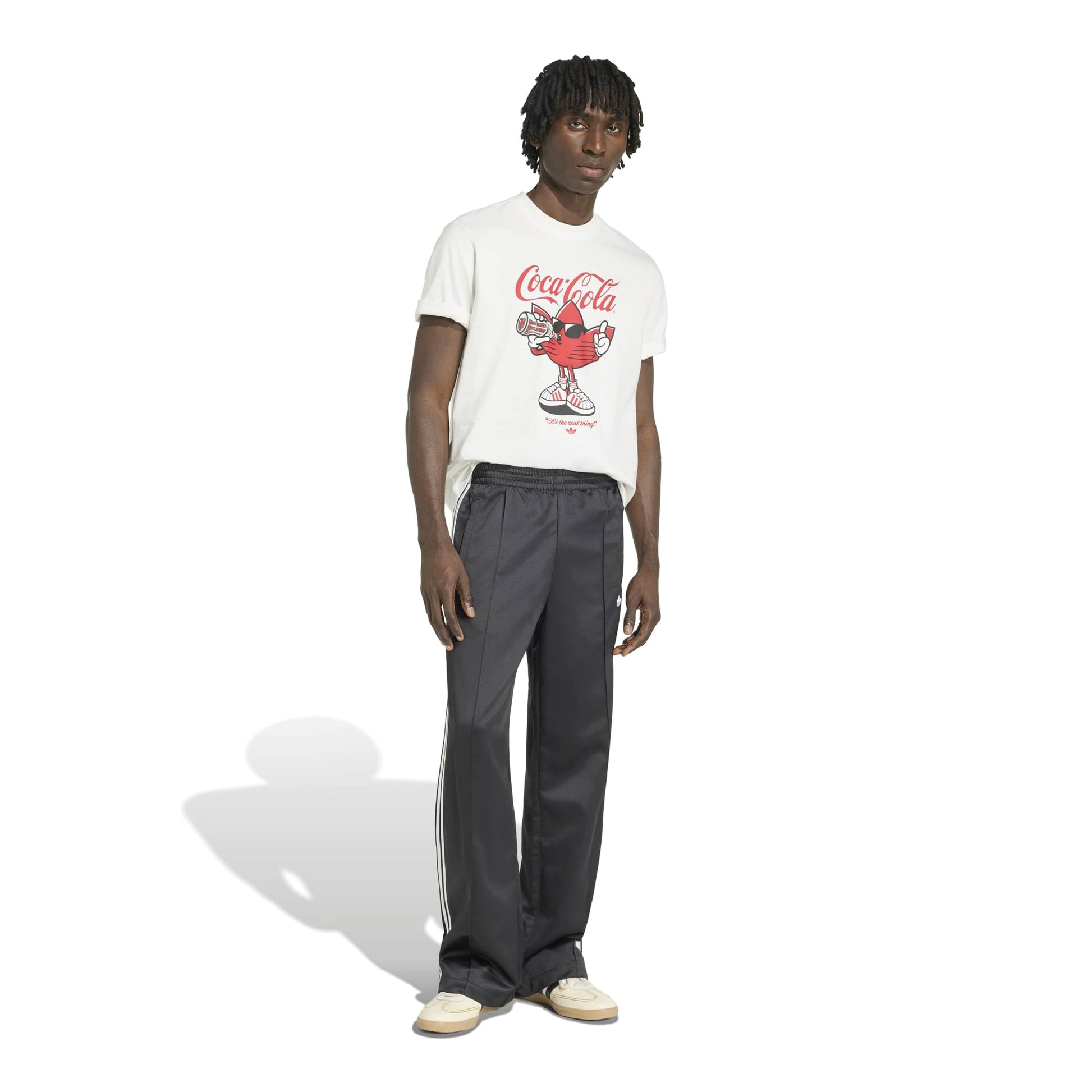 adidas Originals x Coca-Cola Classic Sport Graphic Treffie T-Shirt White graphic tee with Coca-Cola character artwork and adidas branding