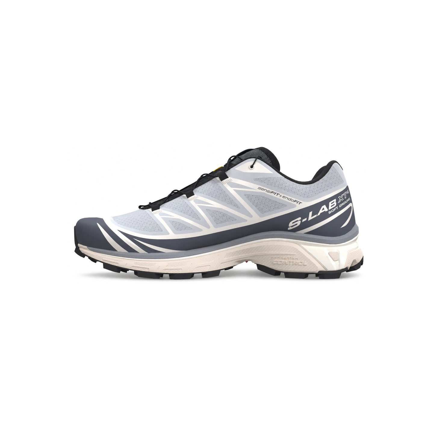 Salomon XT-6 Pearl Blue Grisaille technical sneaker with breathable mesh upper and layered overlays