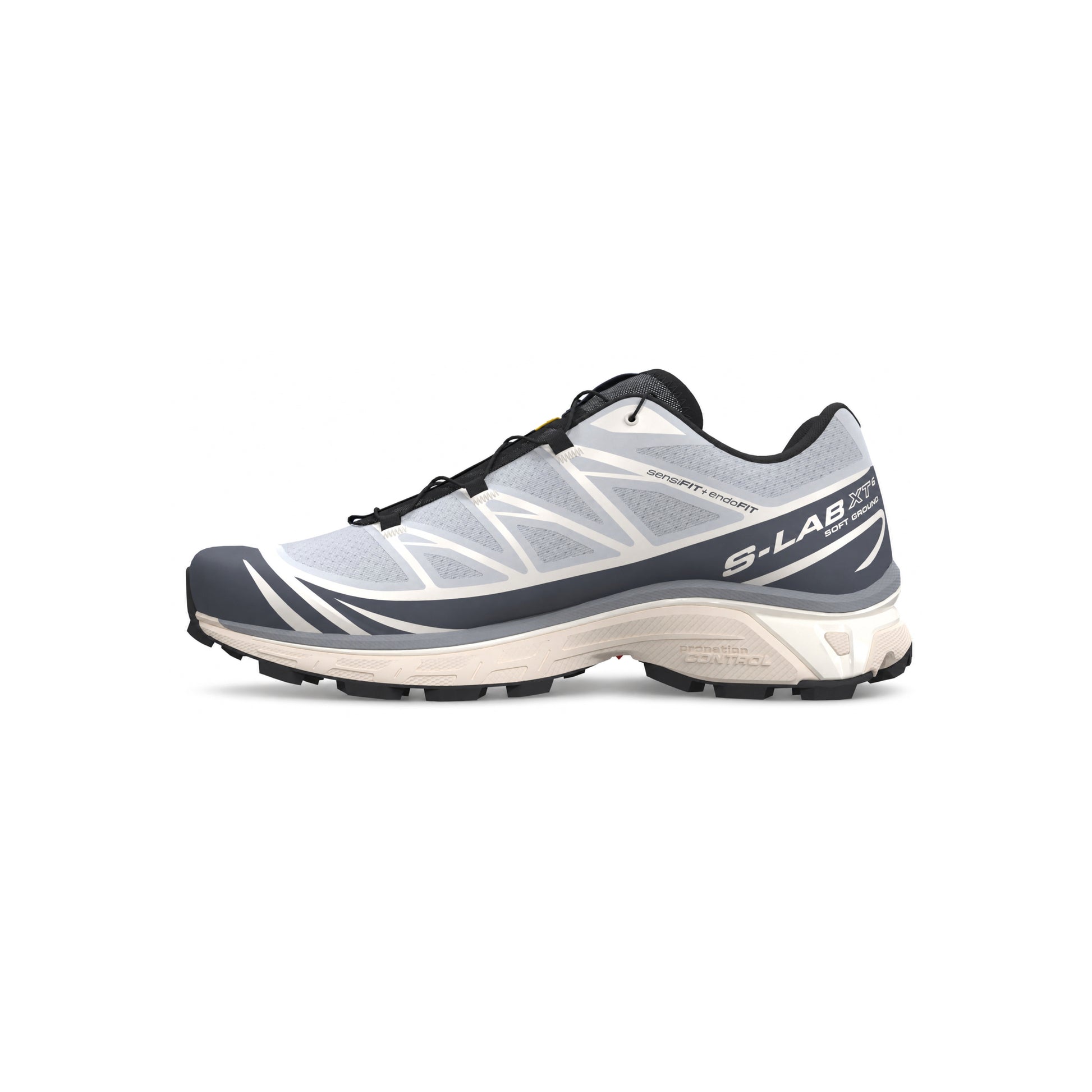Salomon XT-6 Pearl Blue Grisaille technical sneaker with breathable mesh upper and layered overlays