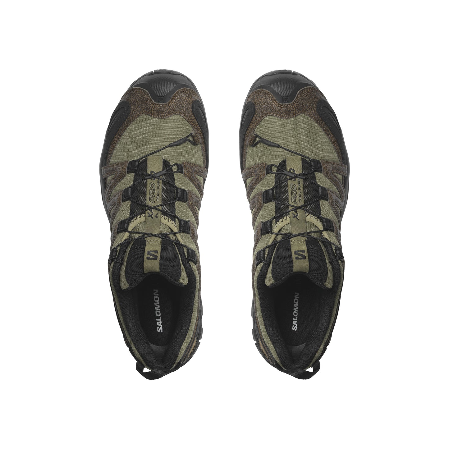 Salomon XA PRO 3D Distressed Leather Dark Earth trail shoes with 3D Advanced Chassis and Contagrip outsole