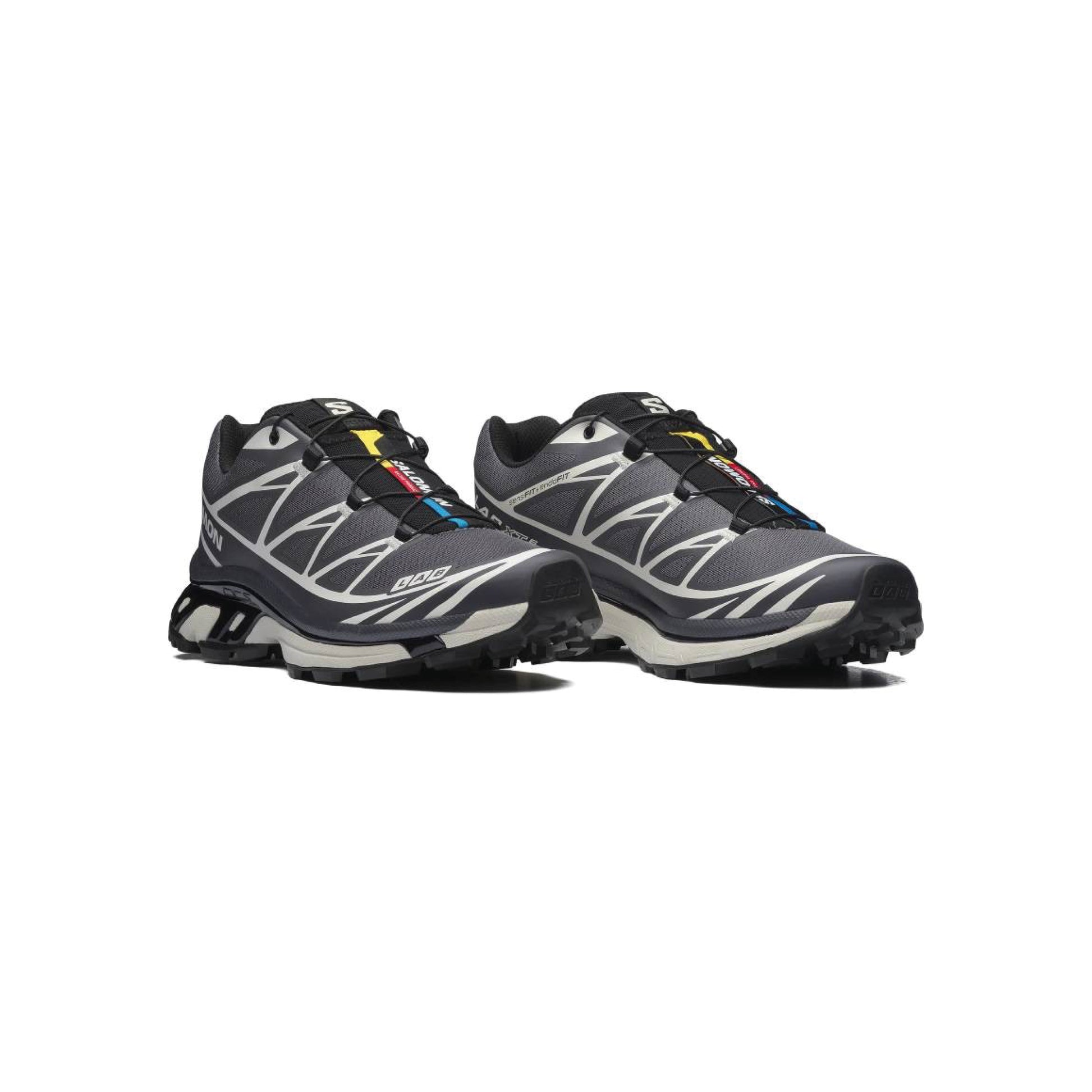 Salomon XT-6 Black Asphalt Castlerock trail running shoes with Agile Chassis System and Contagrip outsole