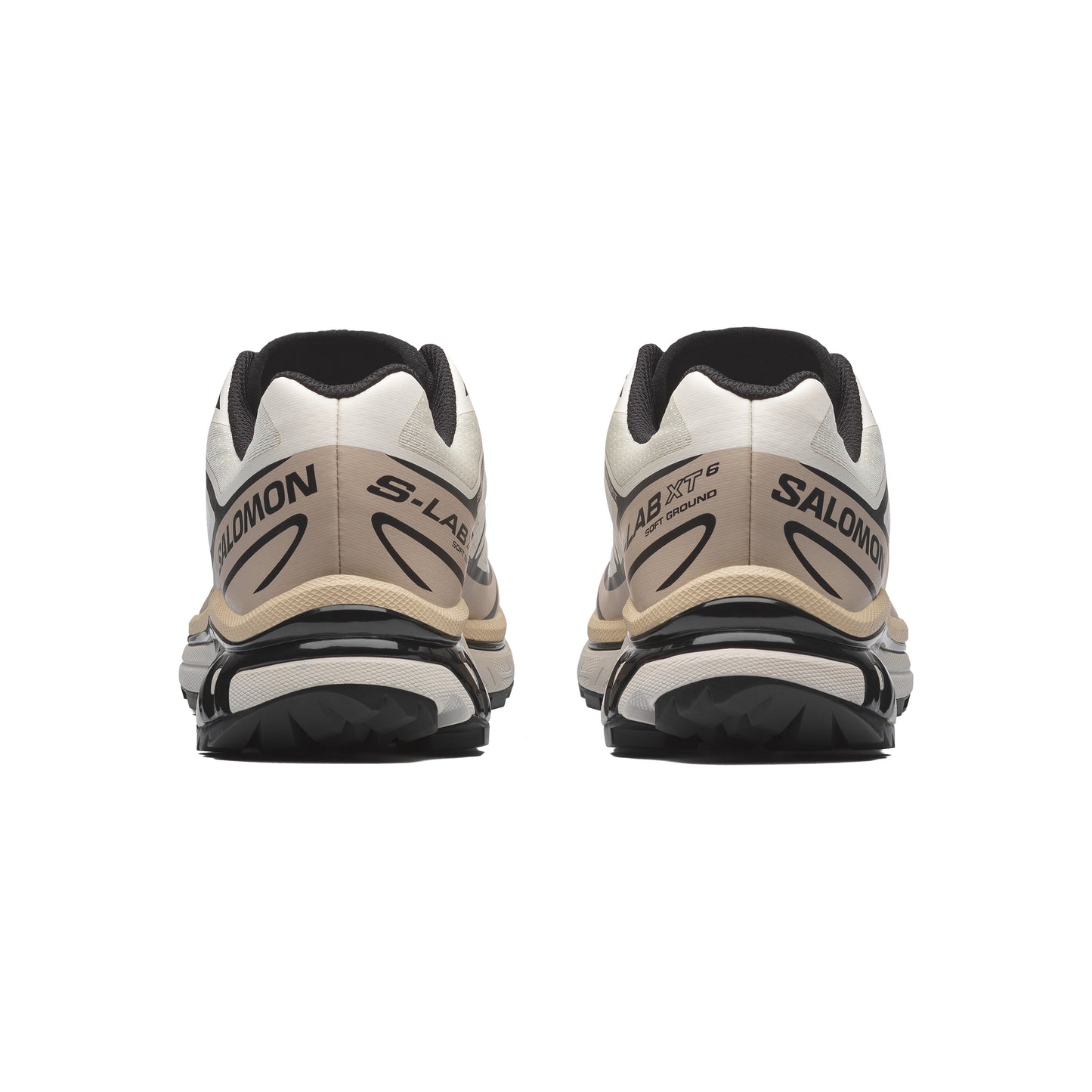 Salomon XT-6 Vanilla Ice Black technical sneaker with breathable mesh upper and layered overlays