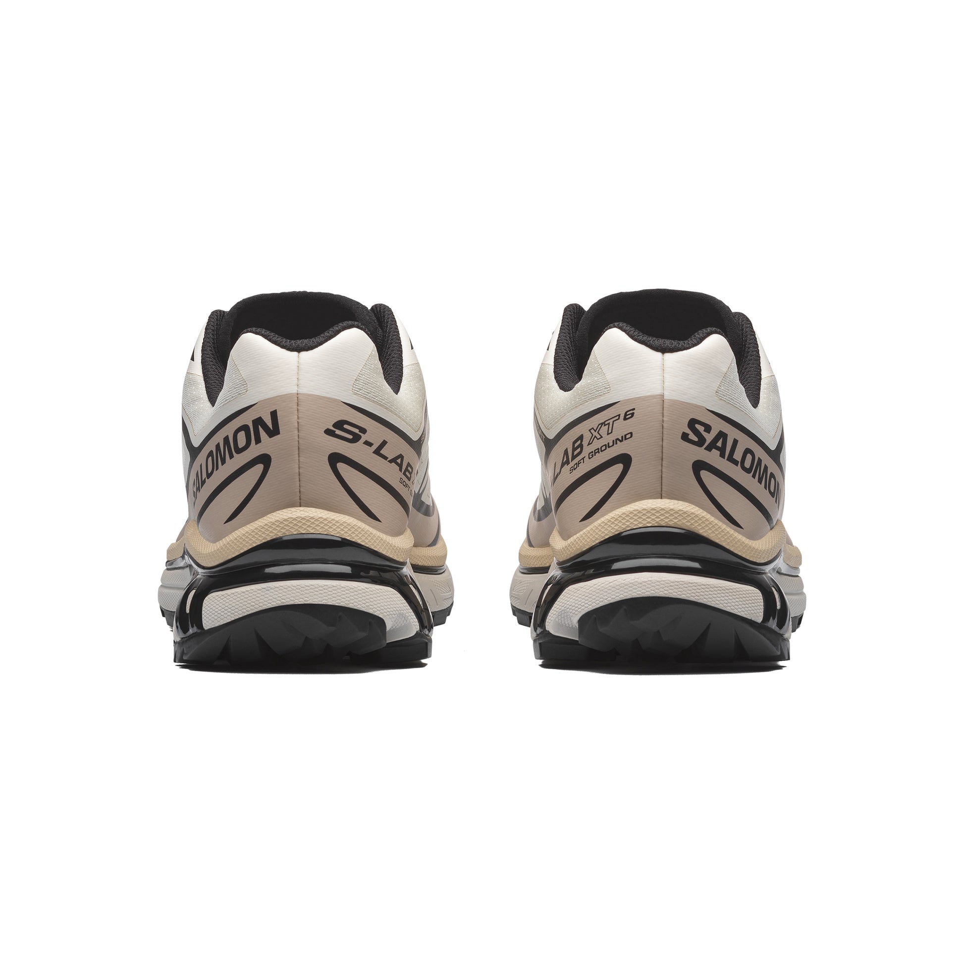 Salomon XT-6 Vanilla Ice Black technical sneaker with breathable mesh upper and layered overlays