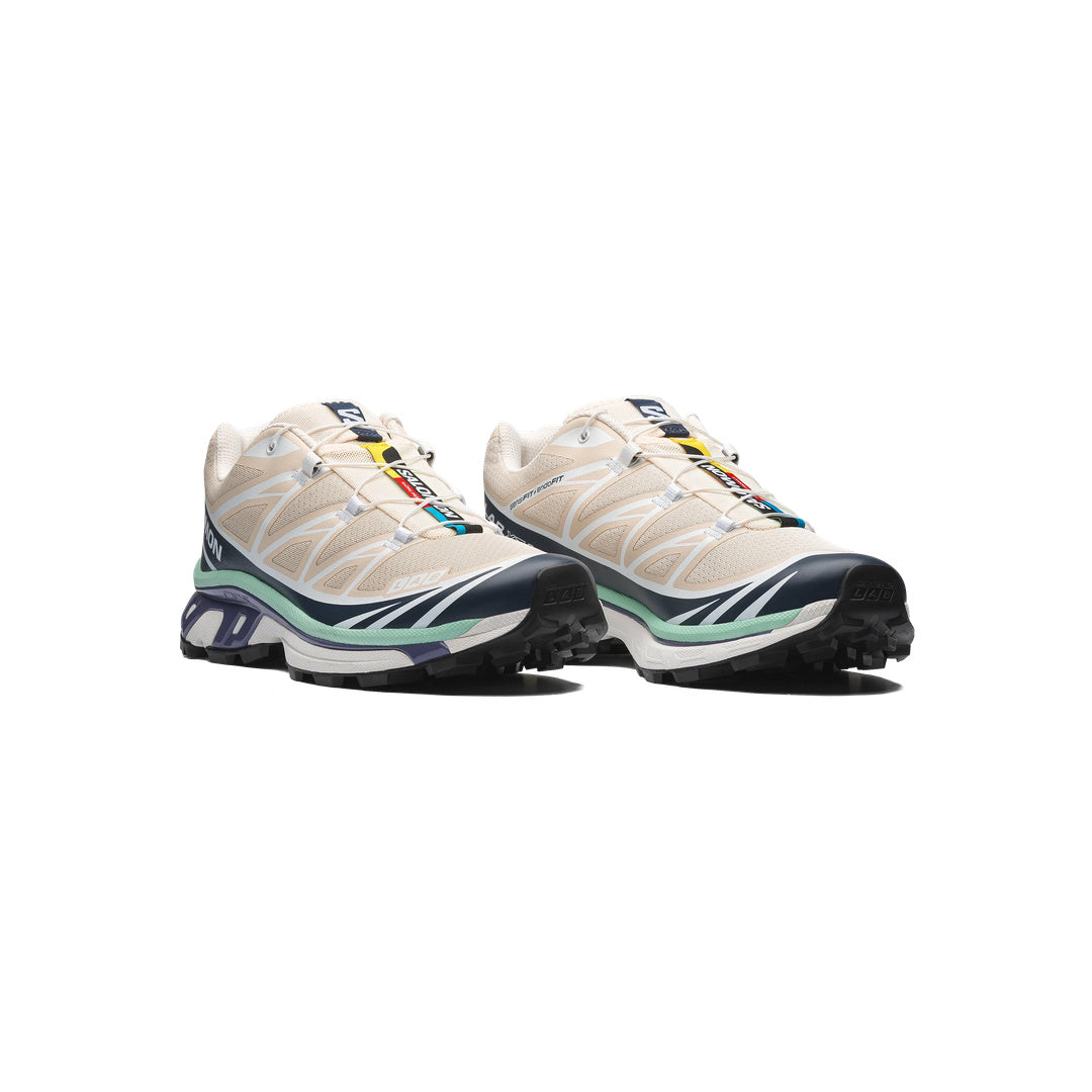 Salomon XT-6 Tapioca Spellbound Lichen - front three quarter view