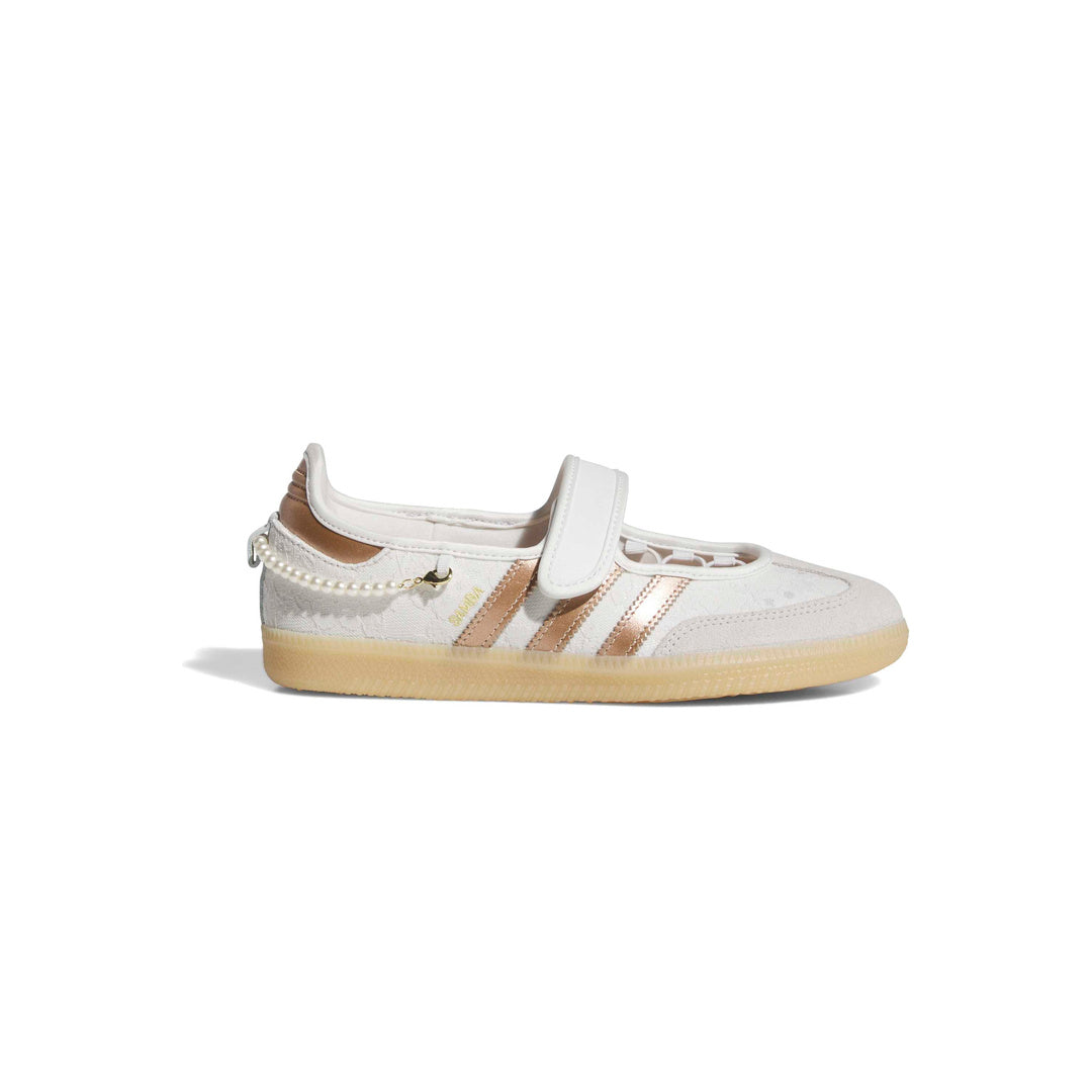 adidas Originals Samba Jane 'Crystal White / Acid Orange' - side lateral center view