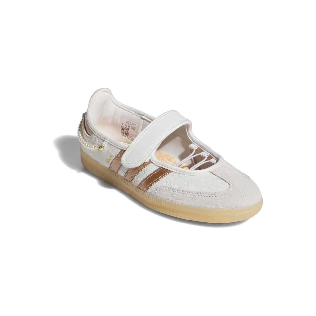 adidas Originals Samba Jane 'Crystal White / Acid Orange' - front lateral top view